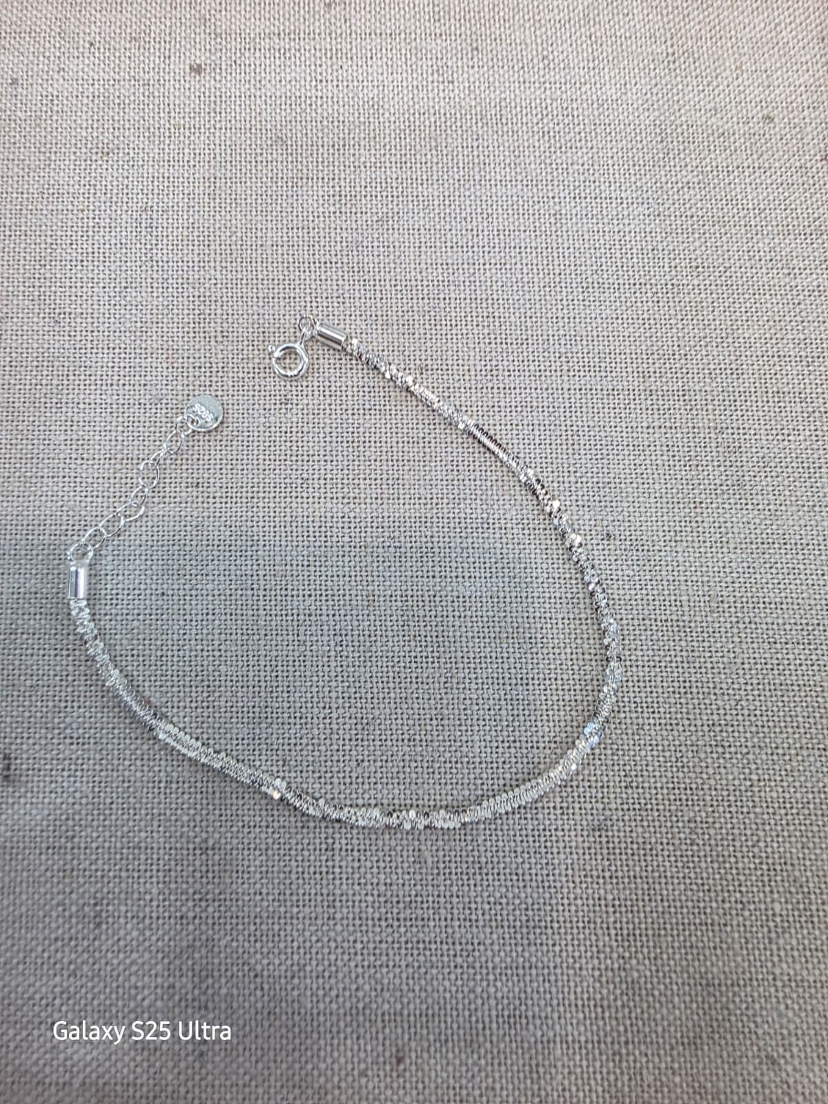 Silver 925 Snowflake Chain 3mm Thick Bracelet - 이미지 2