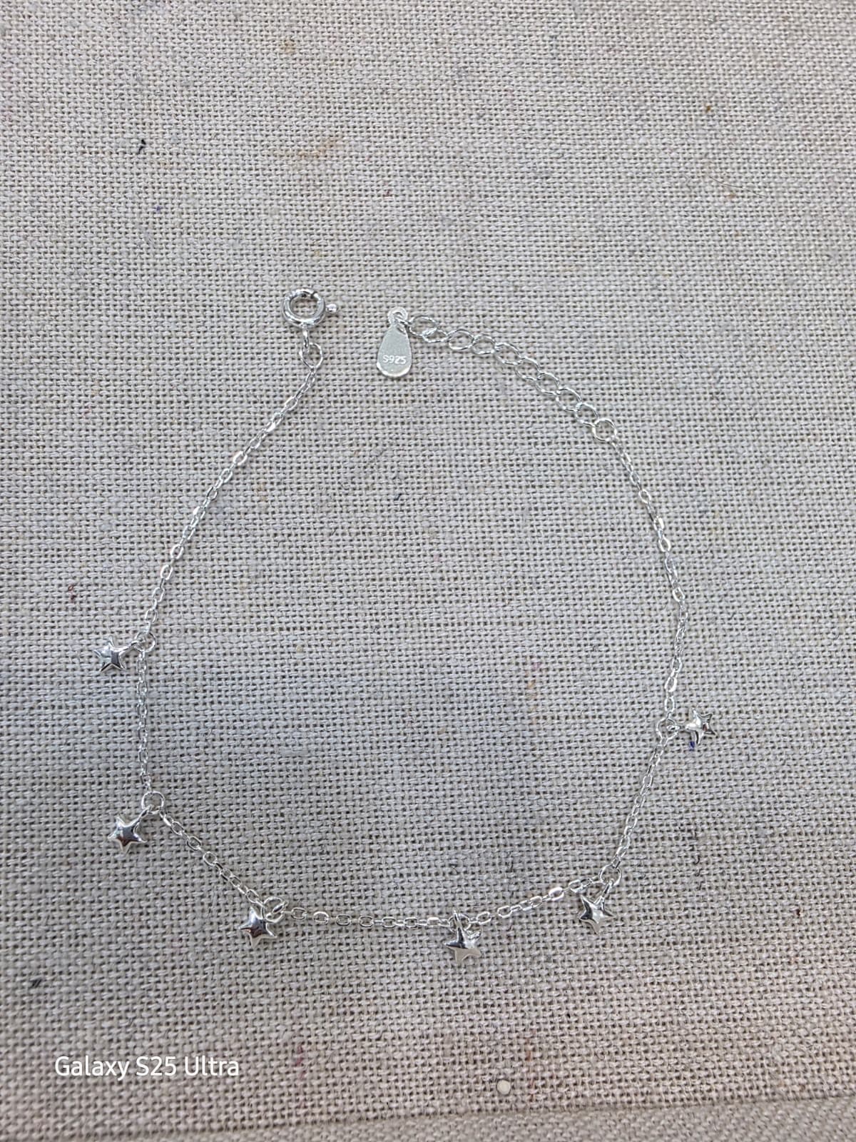 Silver 925 Star Charm Chain Simple Daily Bracelet - 이미지 2