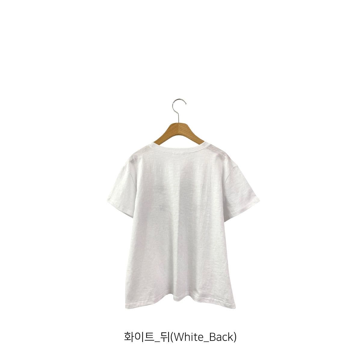 Heart Slub T-shirt (Round Neck Vintage Print Slub T-shirt Summer Short Sleeve) - 이미지 9