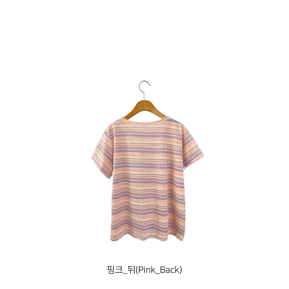 Music Striped T-shirt (Fine striped pastel summer knit t-shirt) - 이미지 10