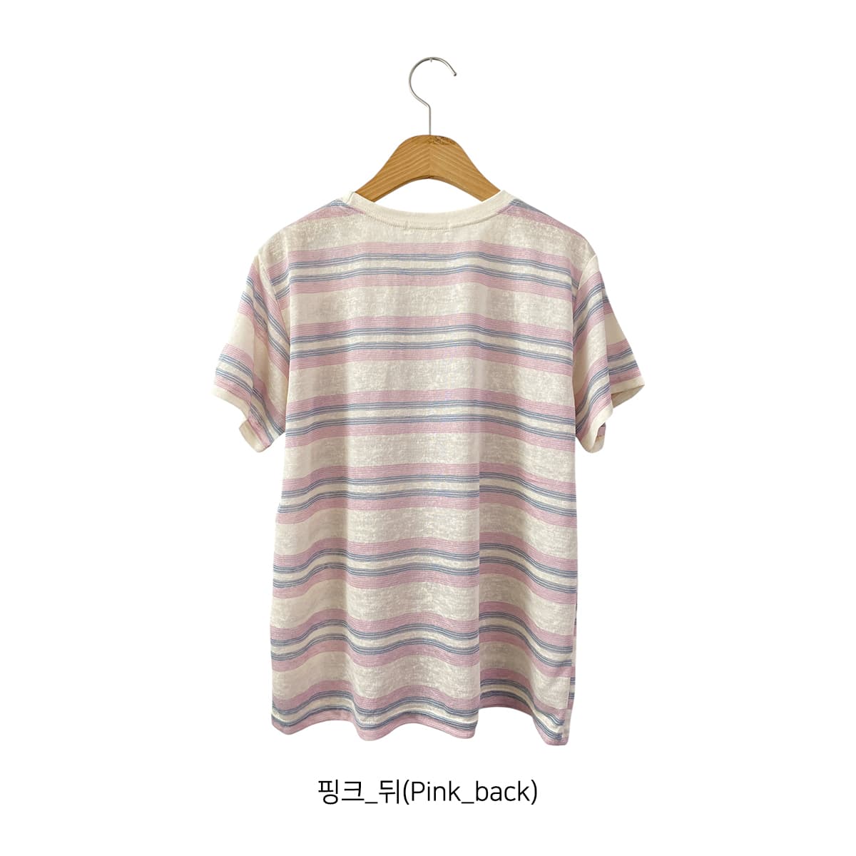 Soyu Striped T-shirt (Round neck lightweight cotton thin summer short-sleeve t-shirt) - 이미지 9