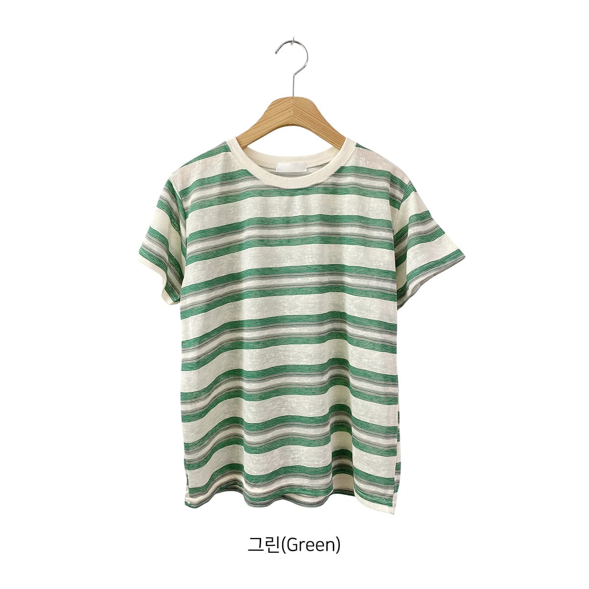 Soyu Striped T-shirt (Round neck lightweight cotton thin summer short-sleeve t-shirt) - 이미지 10