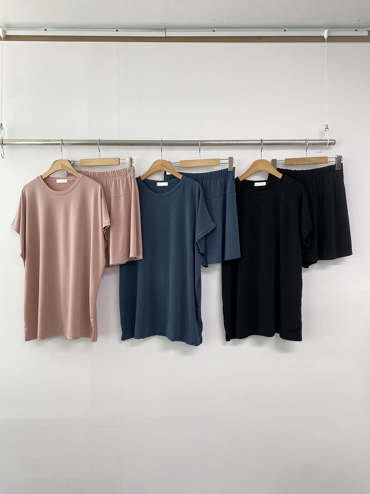 Flowy Skirt-Pants Set (Rayon Loose Fit Set Cool Fabric) - 이미지 14