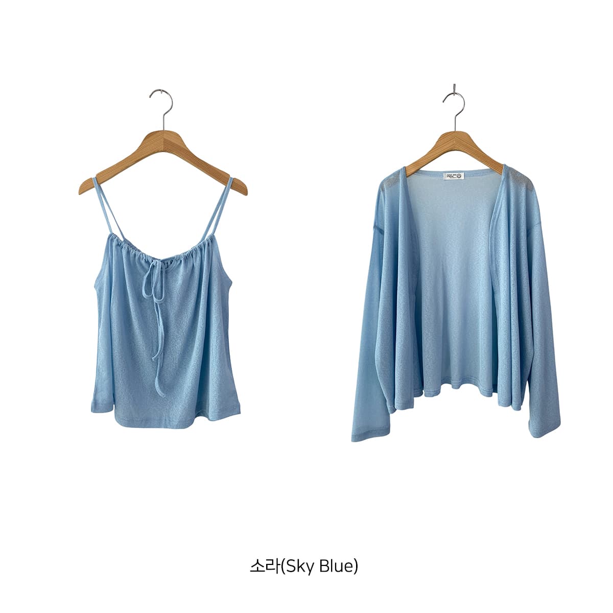 Darling Sleeveless Cardigan SET (Two-piece Set-up Delicate Fit Summer Set) - 이미지 10
