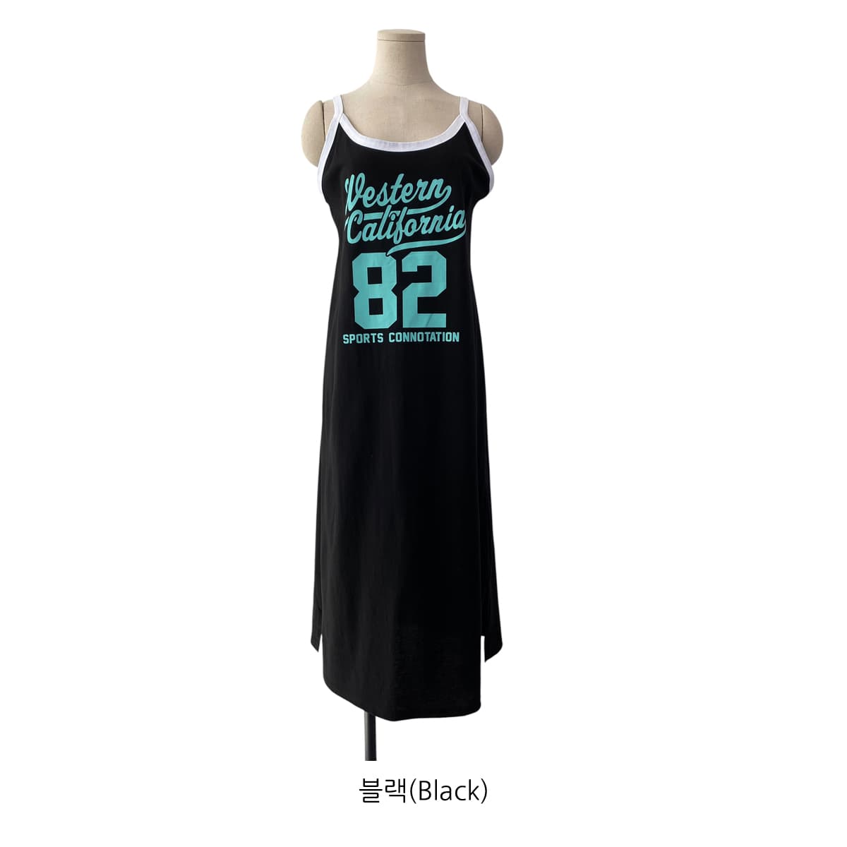 Western Dress (Sleeveless Color-block Strap Dress Cool Long Length) - 이미지 12