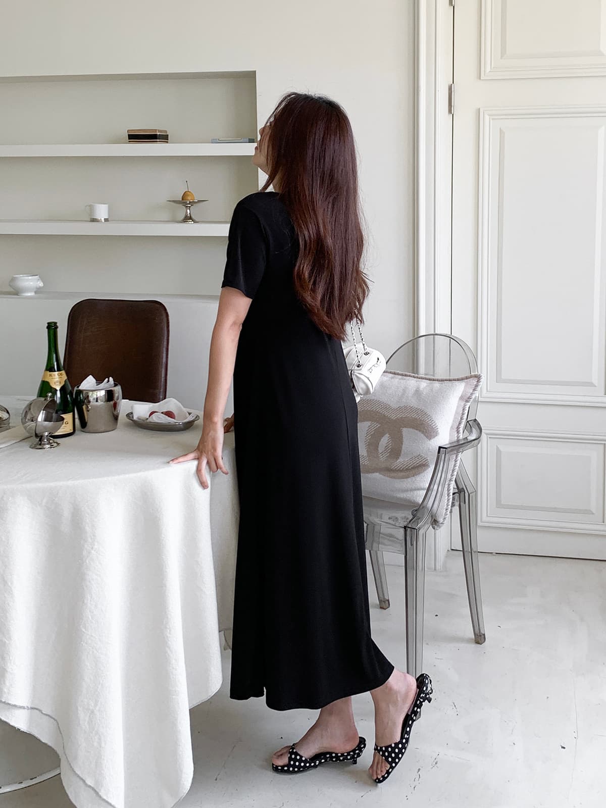 UV Long Dress (Cooling Spandex Long Dress, Home Wear, Lower Body Cover) - 이미지 4