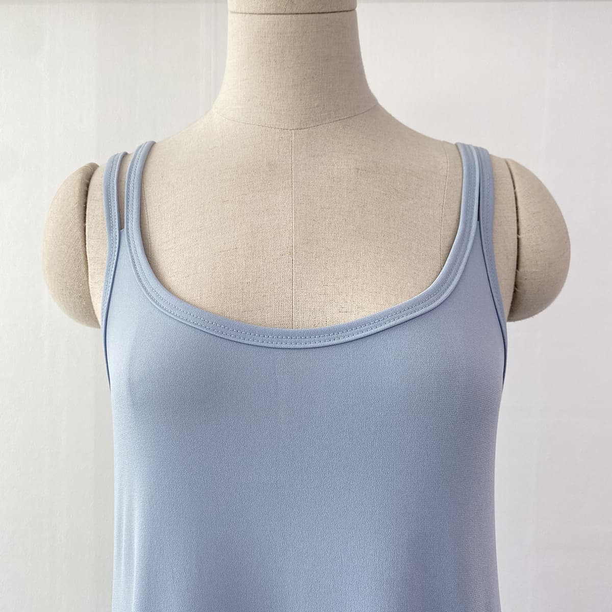 Two-striped sleeveless dress (Cooling spandex sleeveless long dress layered for summer) - 이미지 10