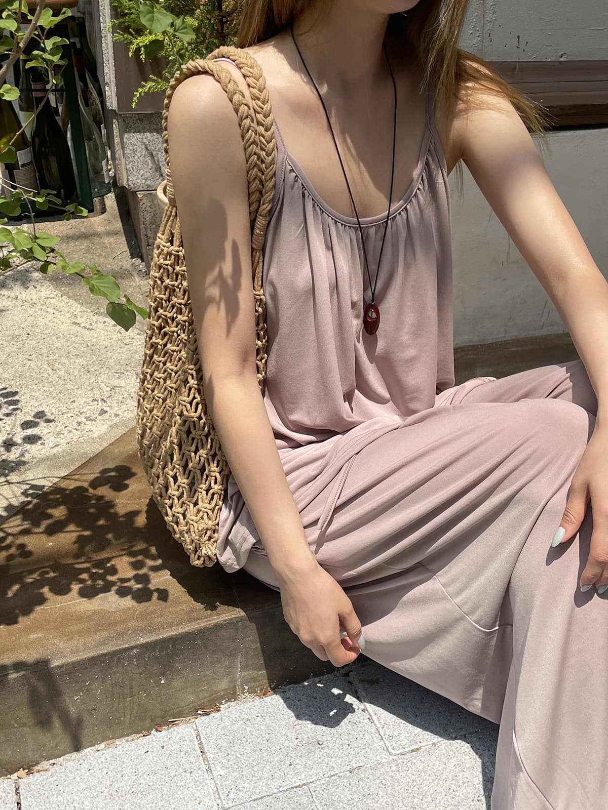 Edie Strap Sleeveless (Sleeveless top, inner layering, shirred sleeveless, flared sleeveless, flowy, spandex - 이미지 5