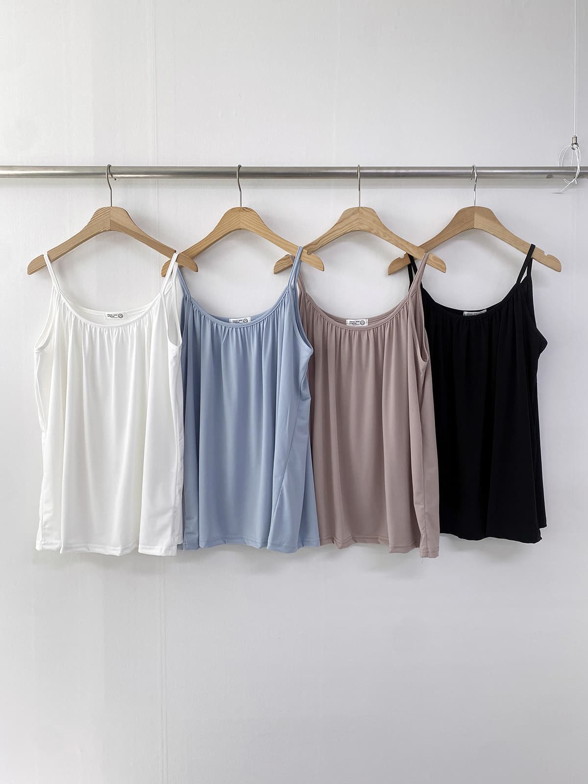 Edie Strap Sleeveless (Sleeveless top, inner layering, shirred sleeveless, flared sleeveless, flowy, spandex - 이미지 14
