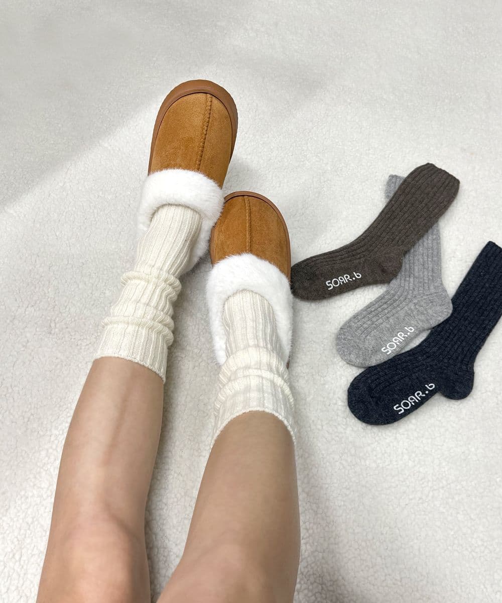 Sosom Naul Women's Socks Heathered Socks Winter Thick - 이미지 1