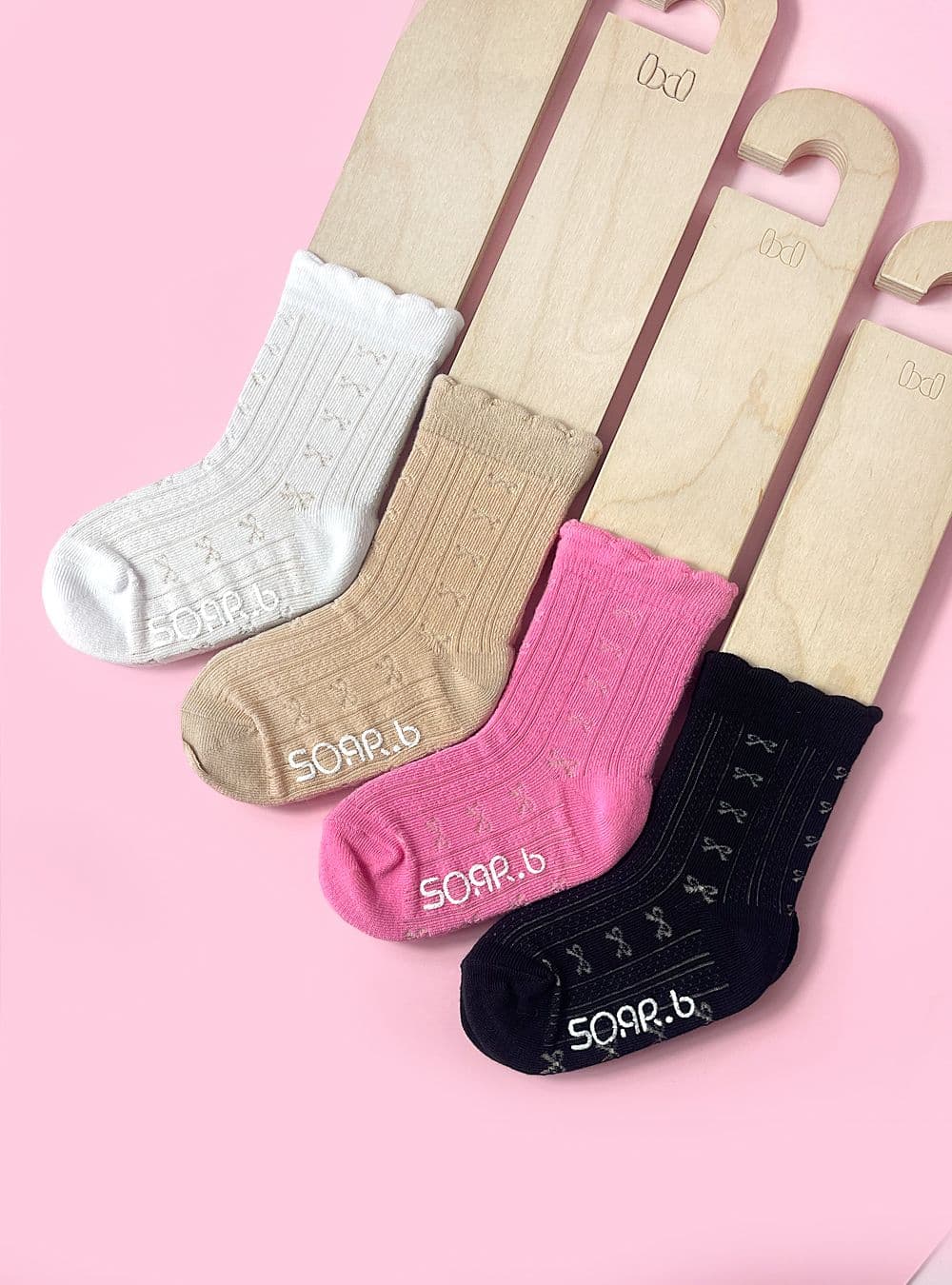 Sosom Mood Ribbon Punching Socks 4 Colors New Summer Arrival Thin Socks for Transitional Season - 이미지 5
