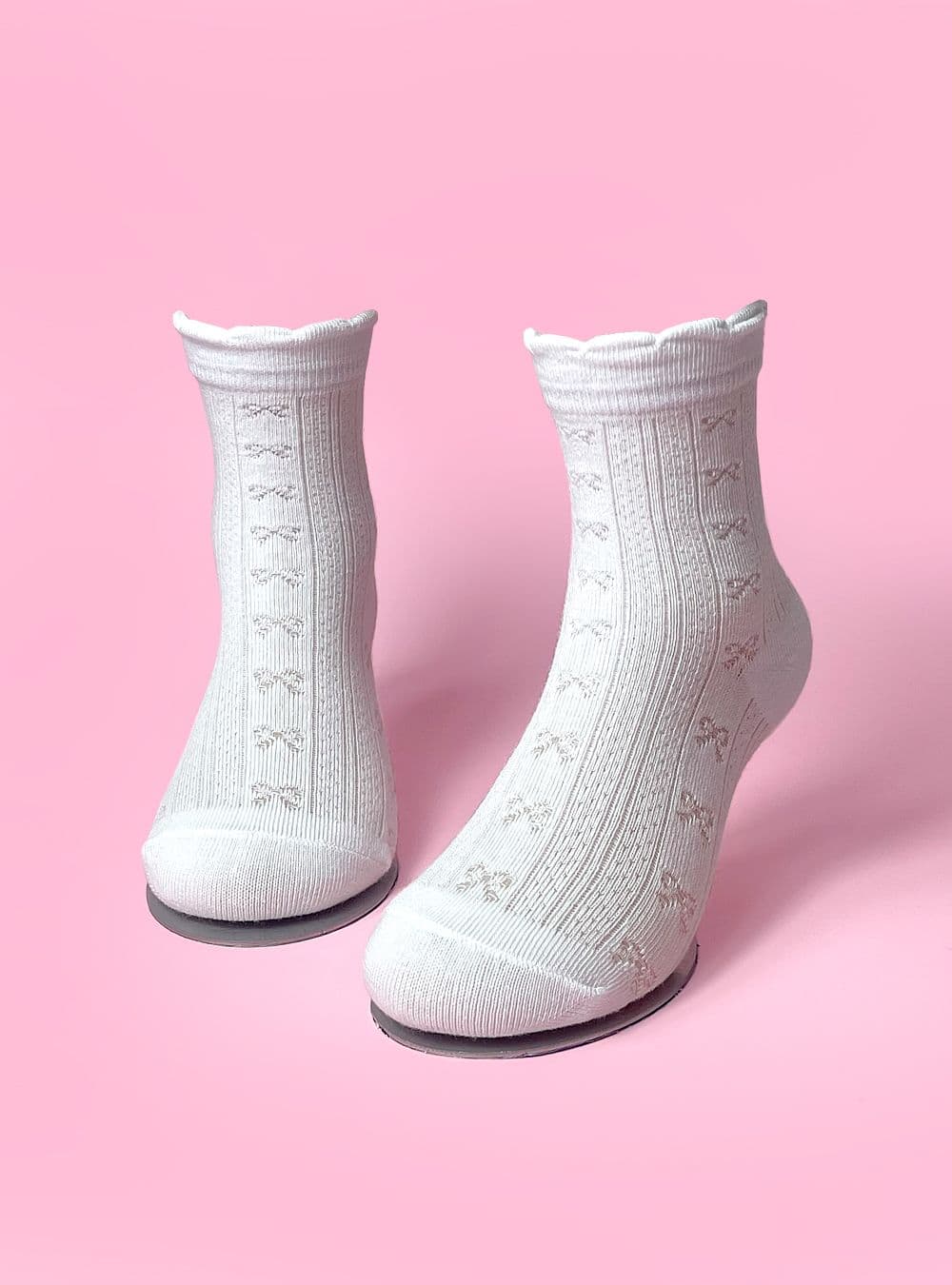 Sosom Mood Ribbon Punching Socks 4 Colors New Summer Arrival Thin Socks for Transitional Season - 이미지 7