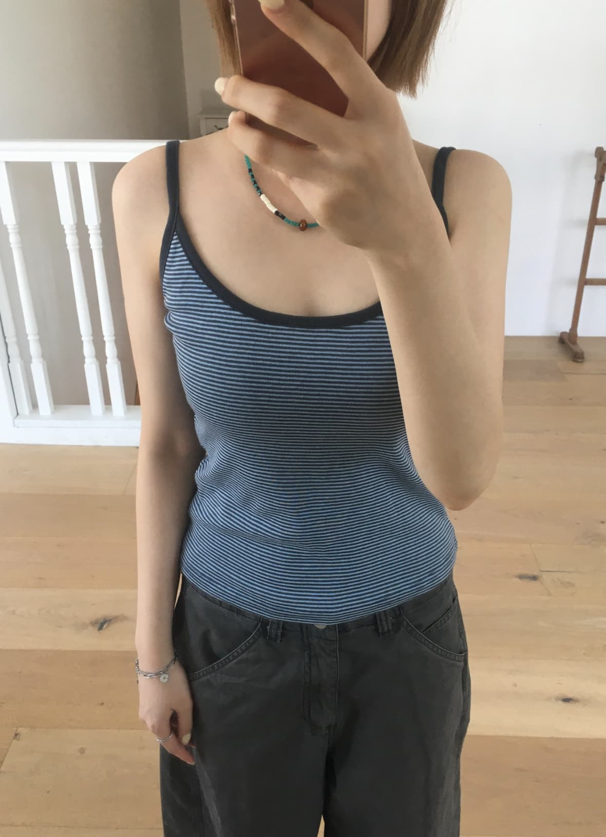 Summer Sleeveless) Striped Slim Sleeveless (New Arrival, Summer, Summer Sleeveless, Can be worn as an inner layer, Daily) - 이미지 13