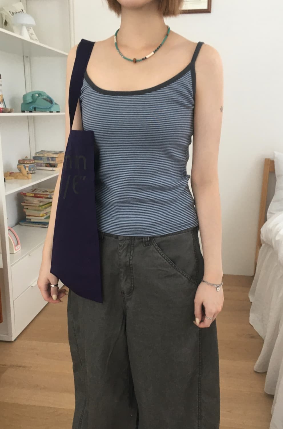 Summer Sleeveless) Striped Slim Sleeveless (New Arrival, Summer, Summer Sleeveless, Can be worn as an inner layer, Daily) - 이미지 14