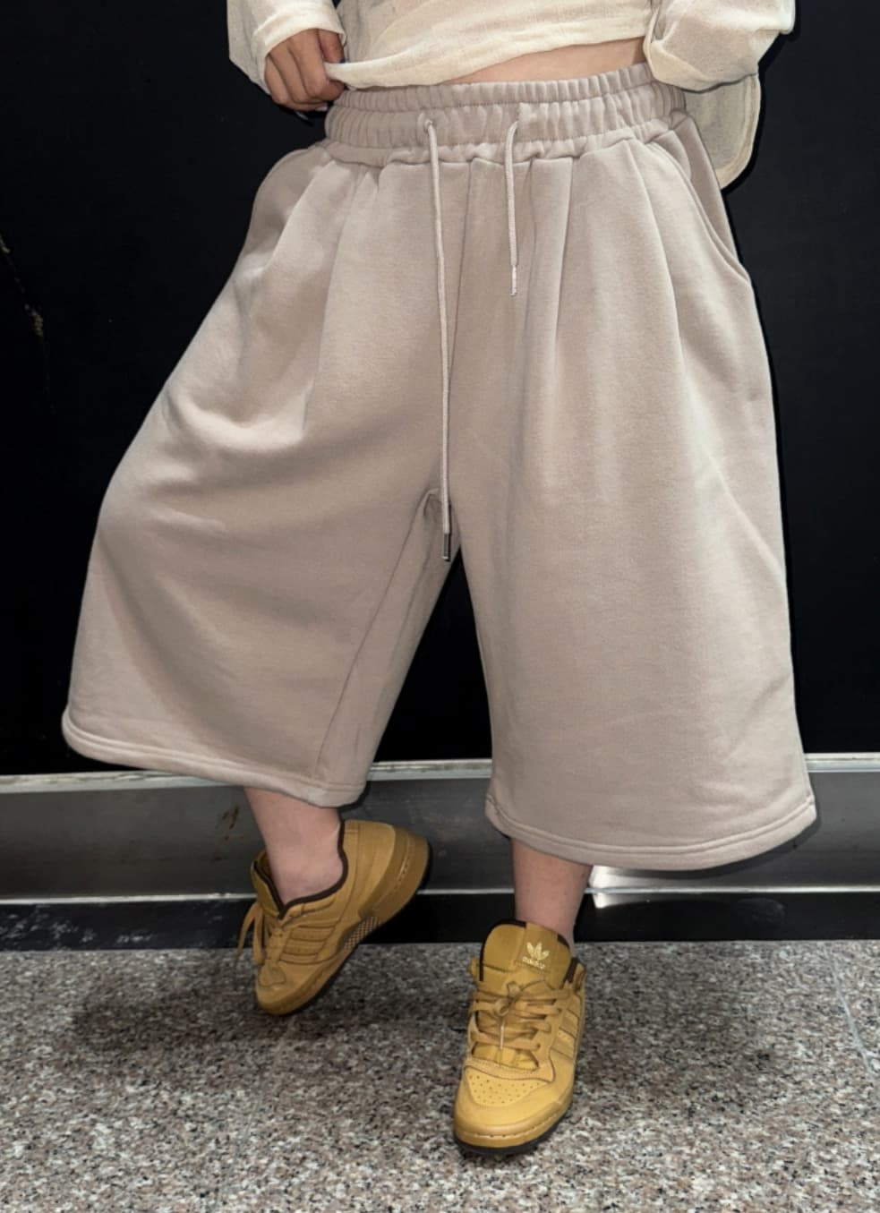 Bermuda Double-Tuck Shorts (New Arrival, Summer Shorts, Bermuda Pants, Elastic Waist, Wide) - 이미지 6