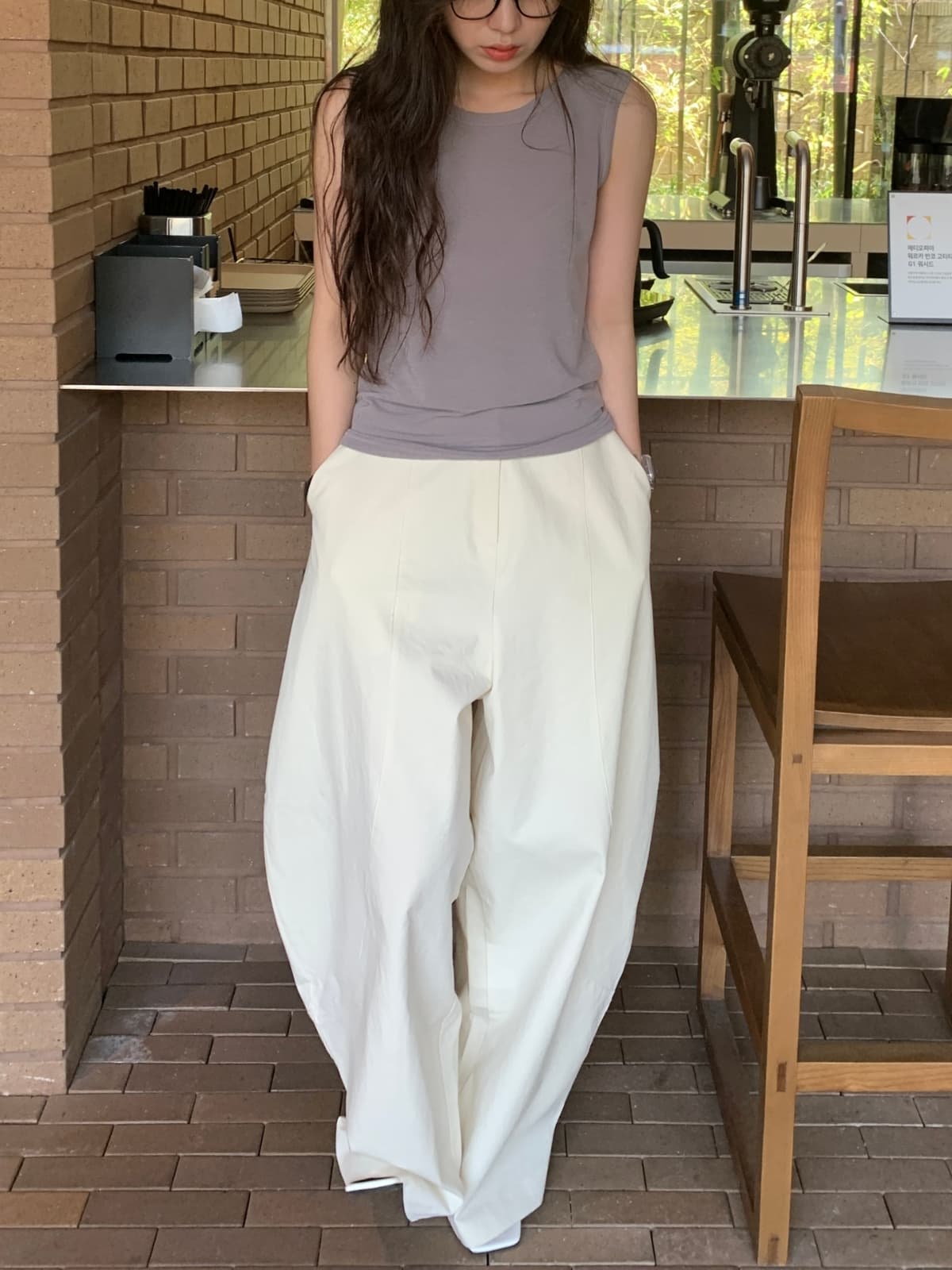 Balloon Cotton Pants (New Arrival, Summer Pants, Summer Slacks, Summer Cotton Trousers, Leg-lengthening, Wide, Fit Guaranteed, Elastic Waist) - 이미지 1