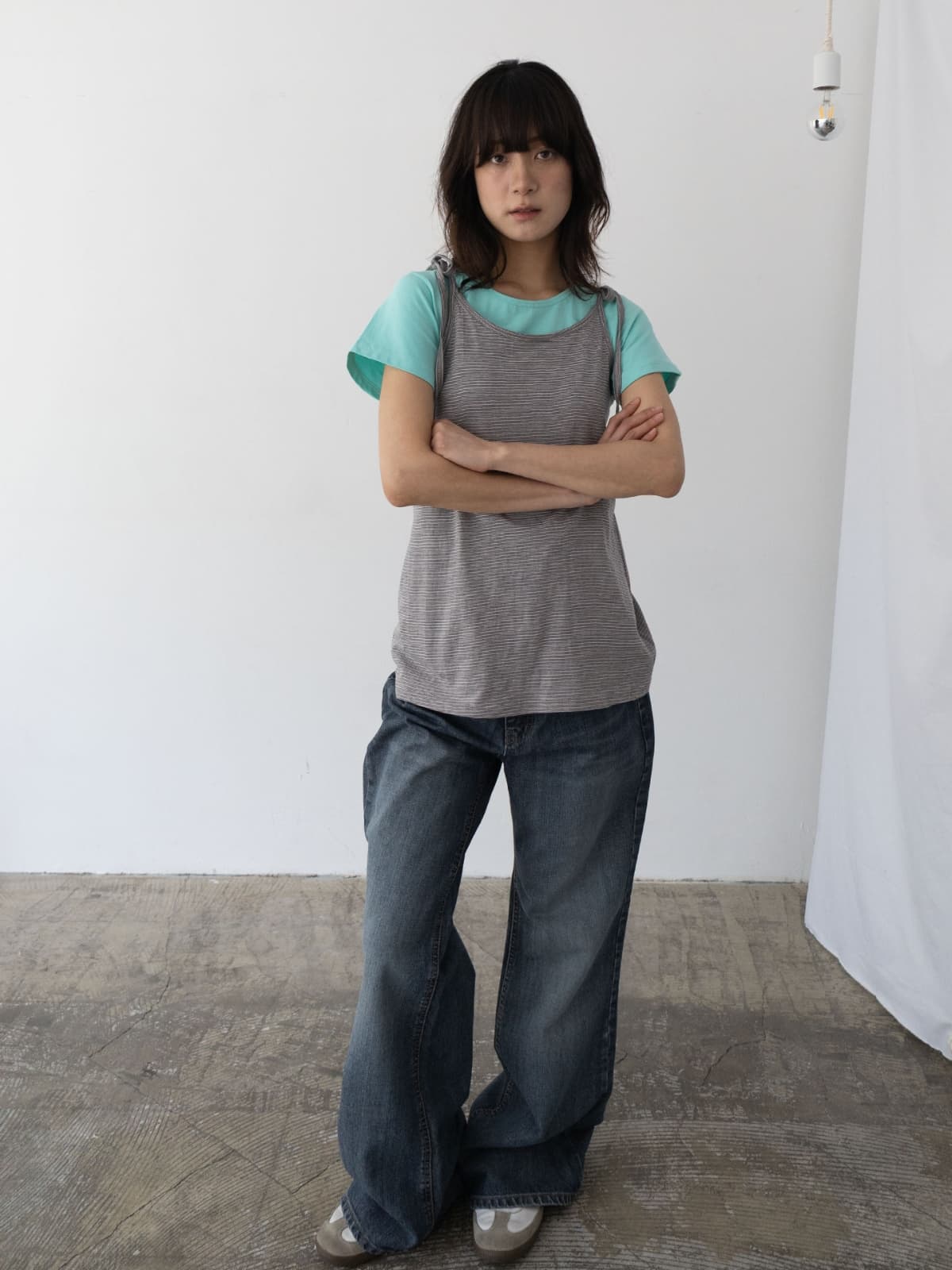 Ribbon Striped Sleeveless Top (New Arrival, Summer Sleeveless, Summer Sleeveless, Strappy Sleeveless, Can be worn as an inner layer, Unique, Daily) - 이미지 7
