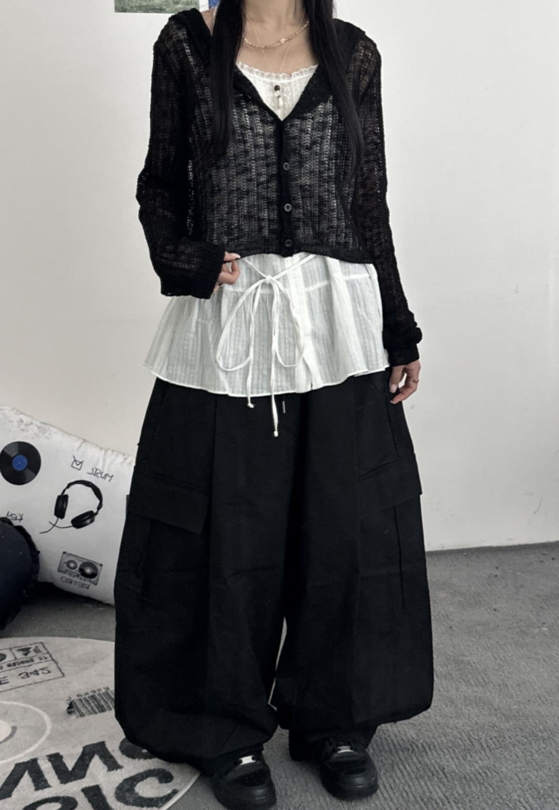 Elastic Waist Cargo Pants (New Arrival, Cargo Pants, Summer Pants, Summer Trousers, Wide Pants, Elastic Waist) - 이미지 10