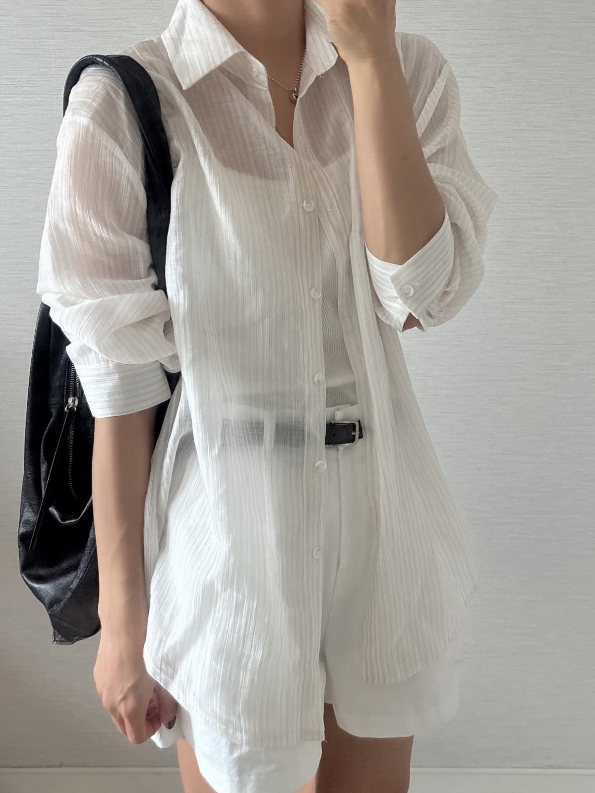 See-through rainbow shirt - 이미지 13