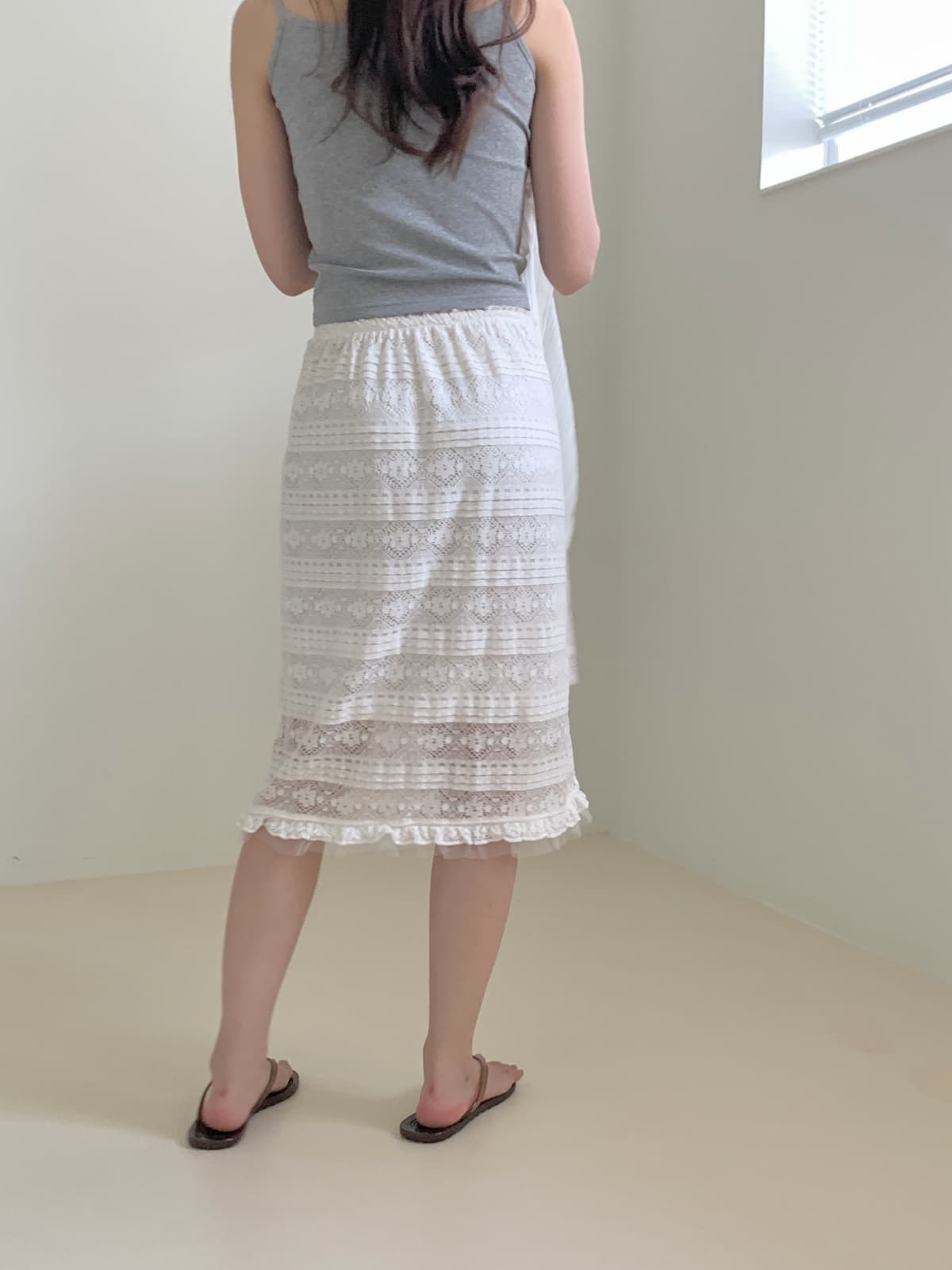 Layered dress banding skirt - 이미지 5