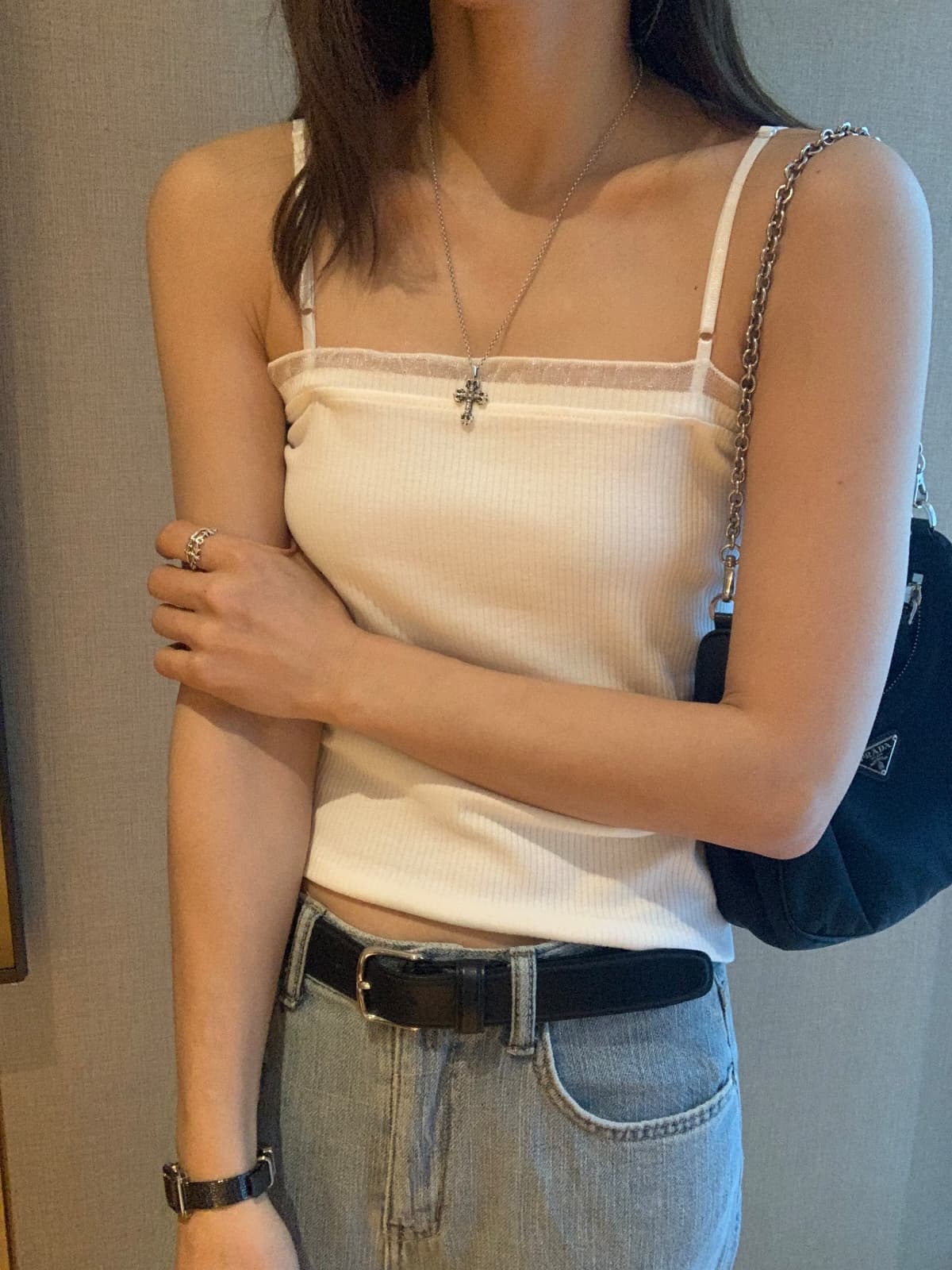 Powder frill sleeveless top - 이미지 10