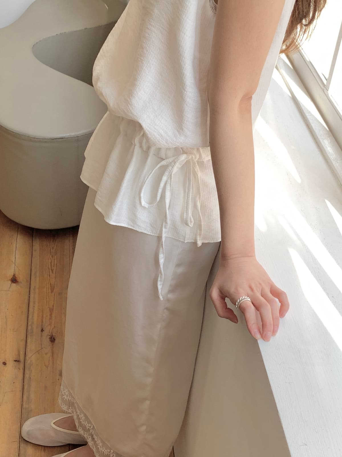 Angel Lace Slip Top - 이미지 3