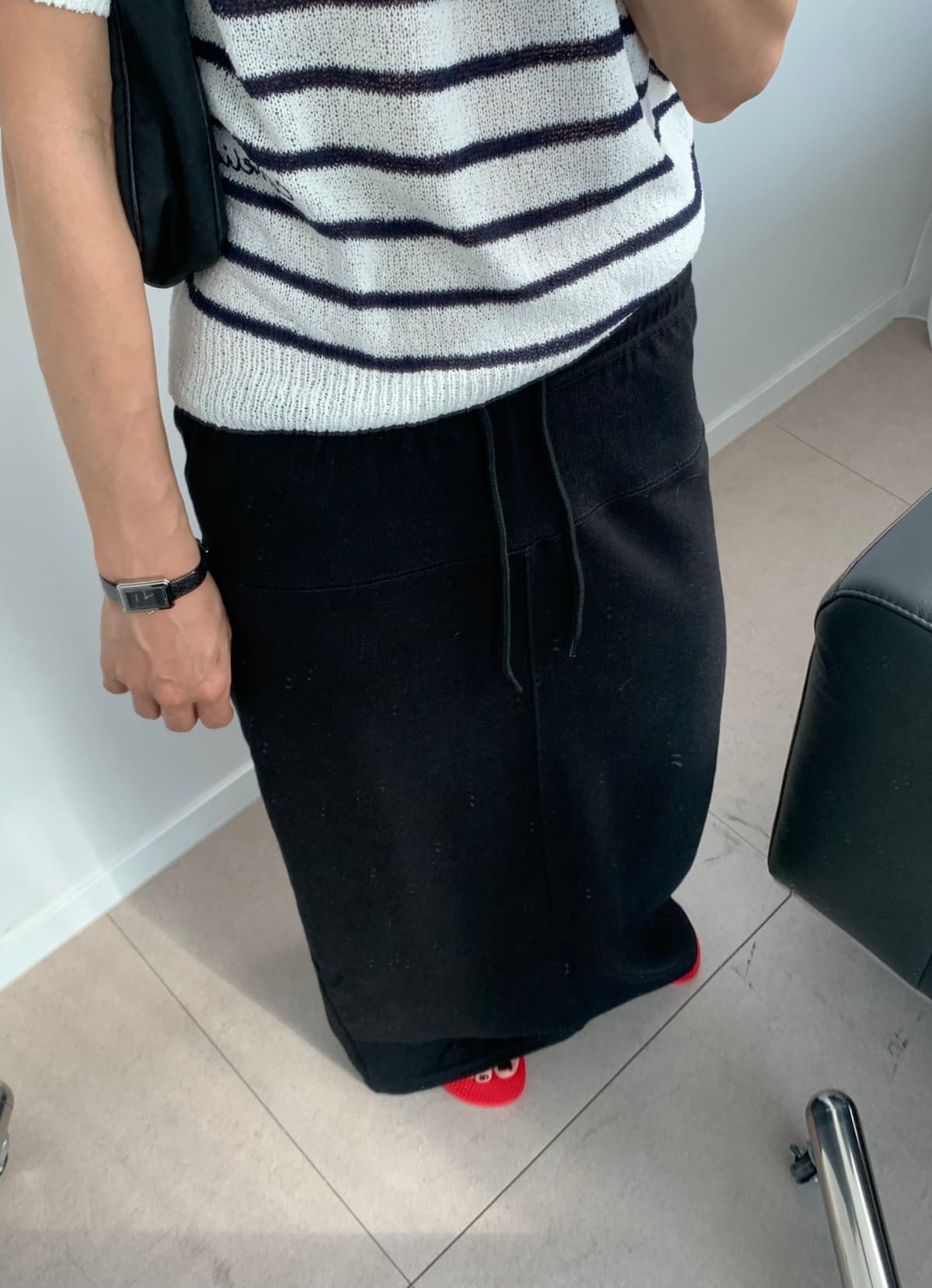 Textured long skirt - 이미지 8