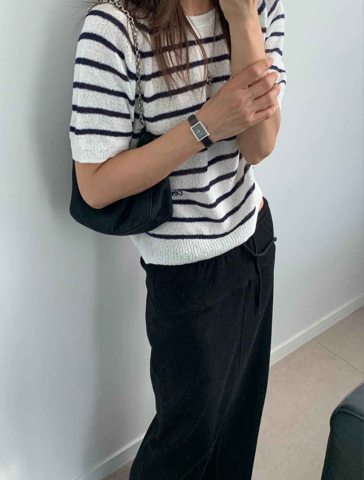 Textured long skirt - 이미지 7