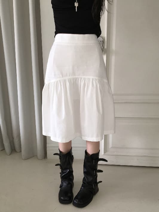 Half frill skirt - 이미지 1