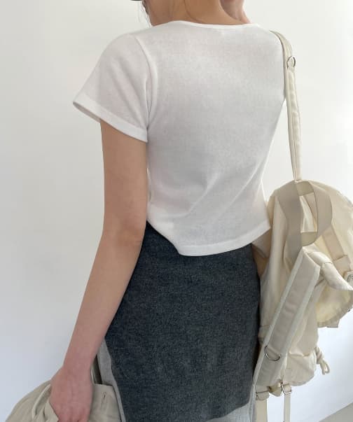 Perfect Fit Crop Short Sleeve T-shirt - 이미지 3