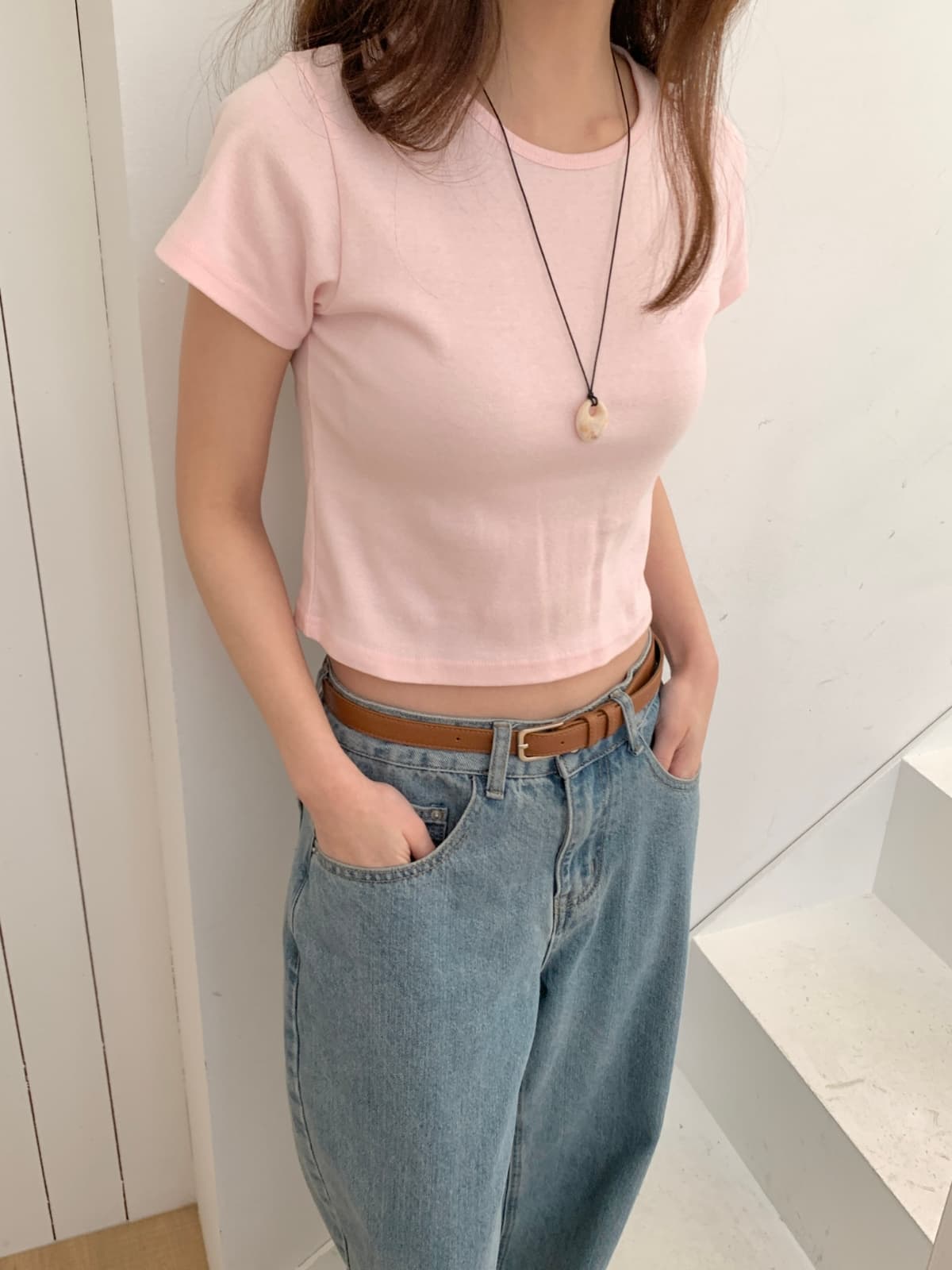 Perfect Fit Crop Short Sleeve T-shirt - 이미지 11