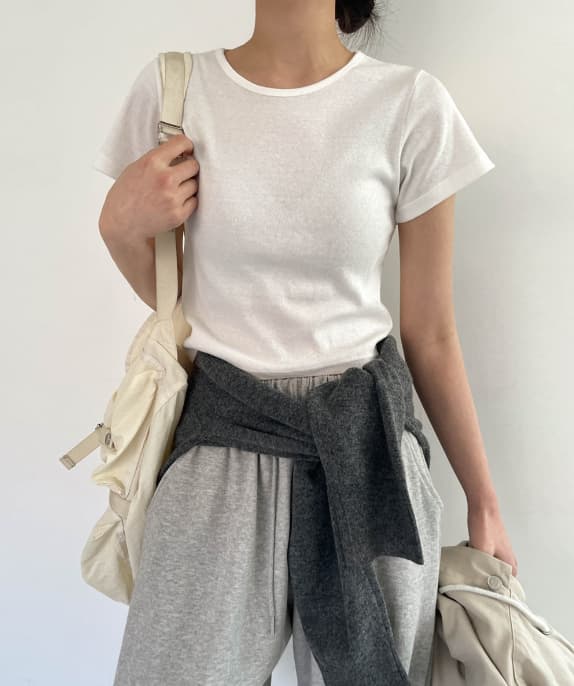 Perfect Fit Crop Short Sleeve T-shirt - 이미지 4