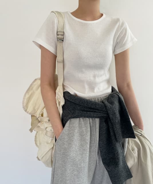Perfect Fit Crop Short Sleeve T-shirt - 이미지 5