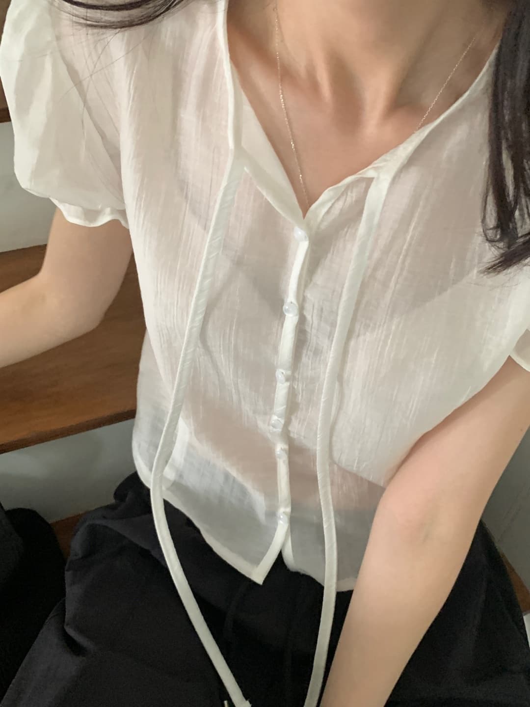 Serin Shirring Blouse - 이미지 8