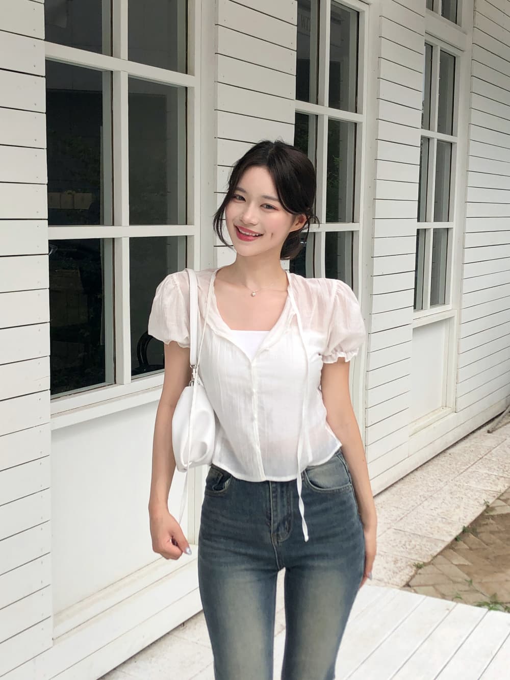 Serin Shirring Blouse - 이미지 1
