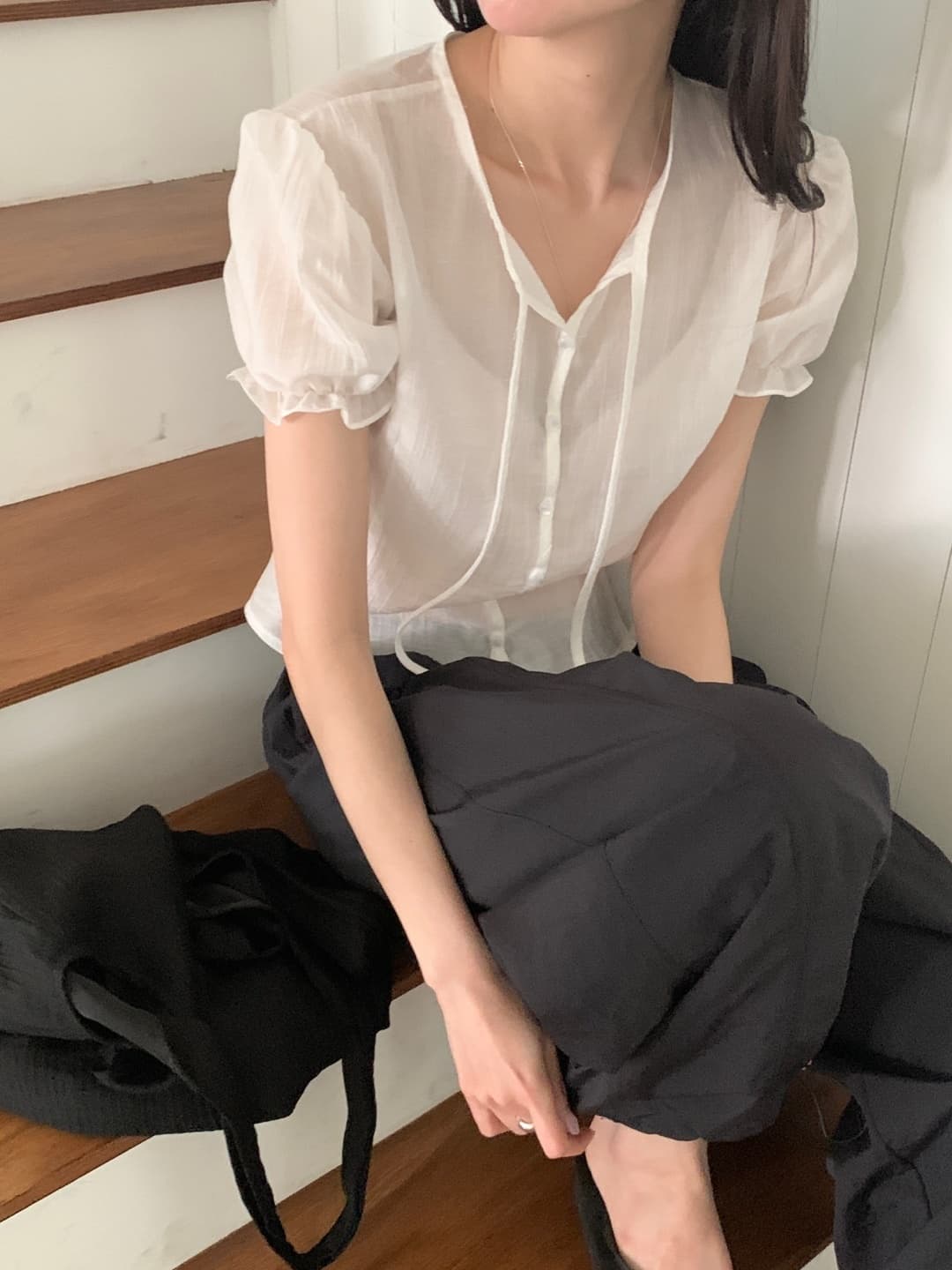 Serin Shirring Blouse - 이미지 7