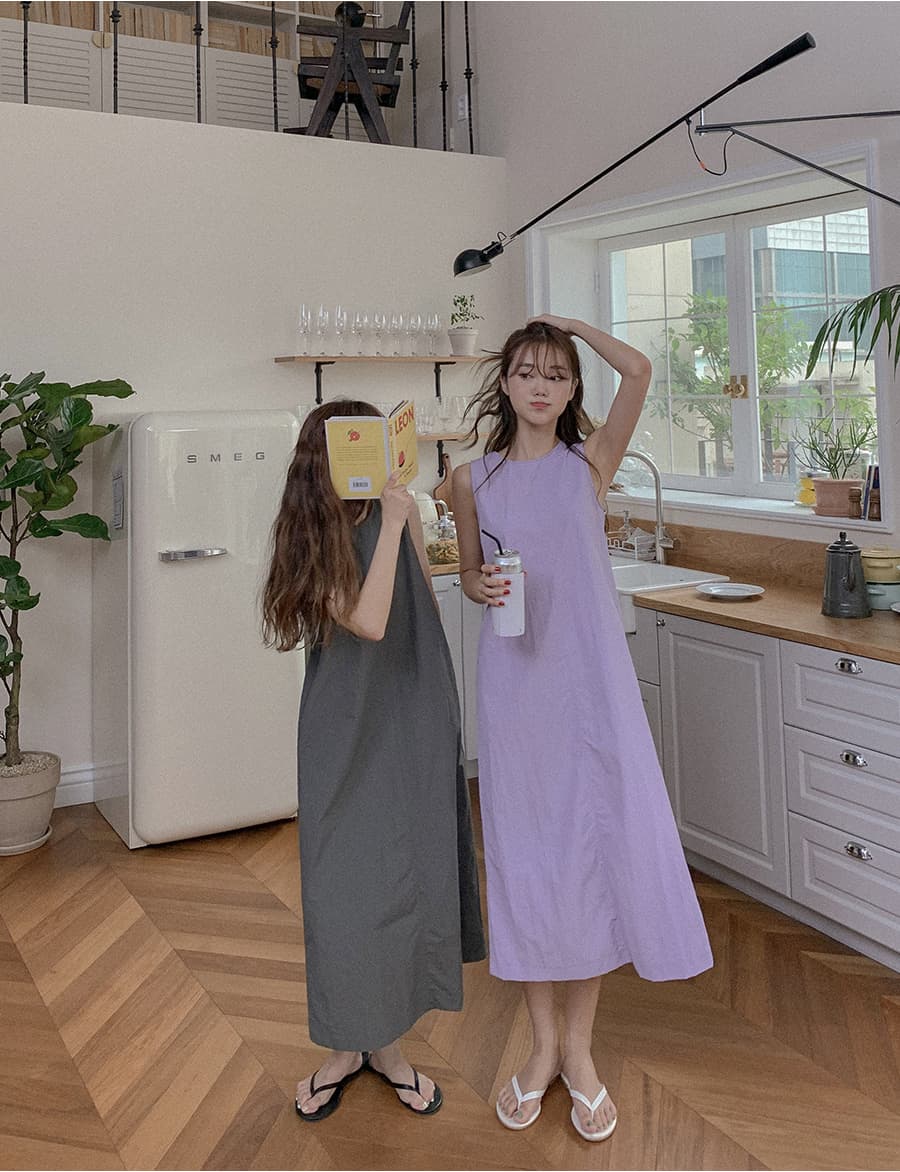 Rustling sleeveless dress - 이미지 6