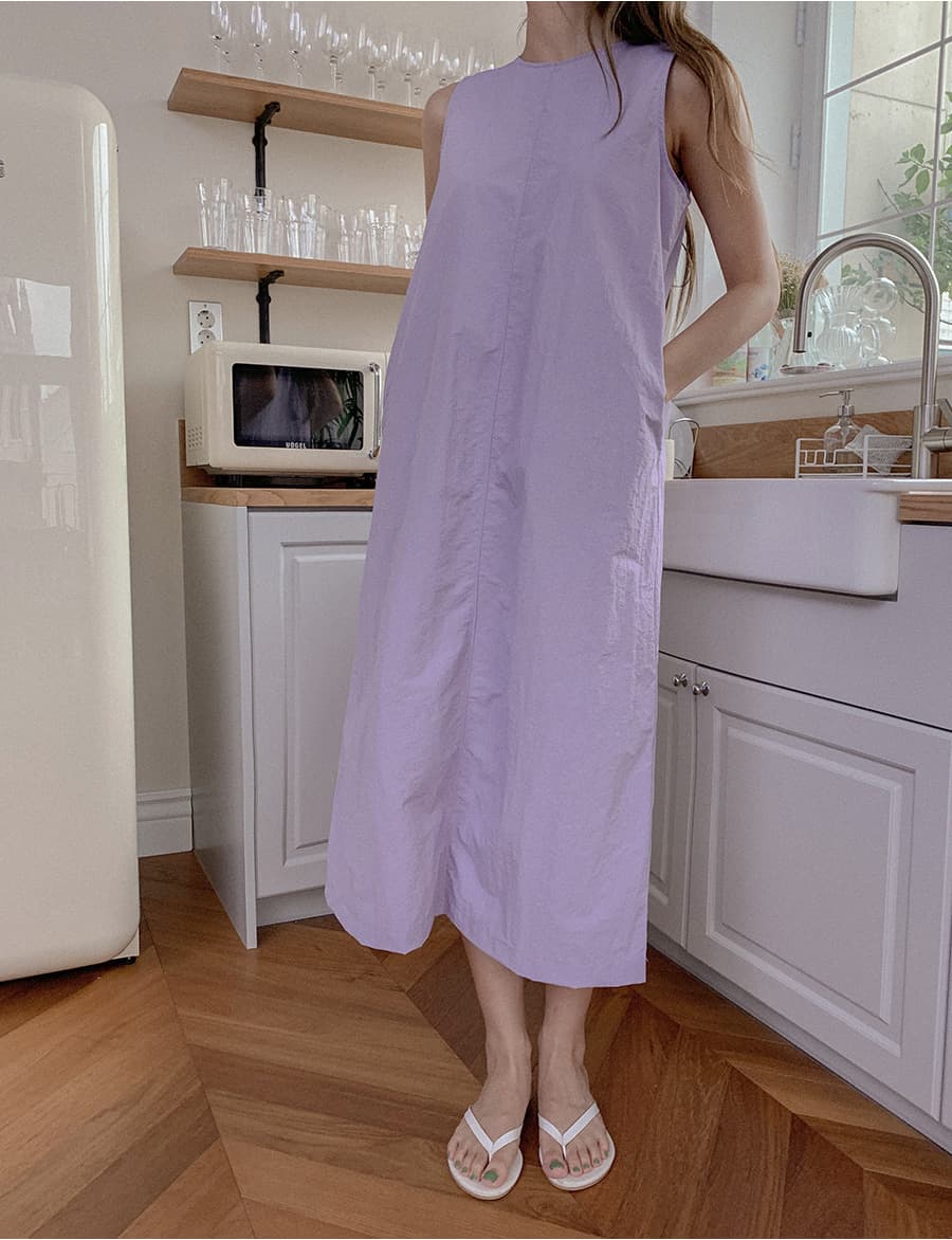 Rustling sleeveless dress - 이미지 5