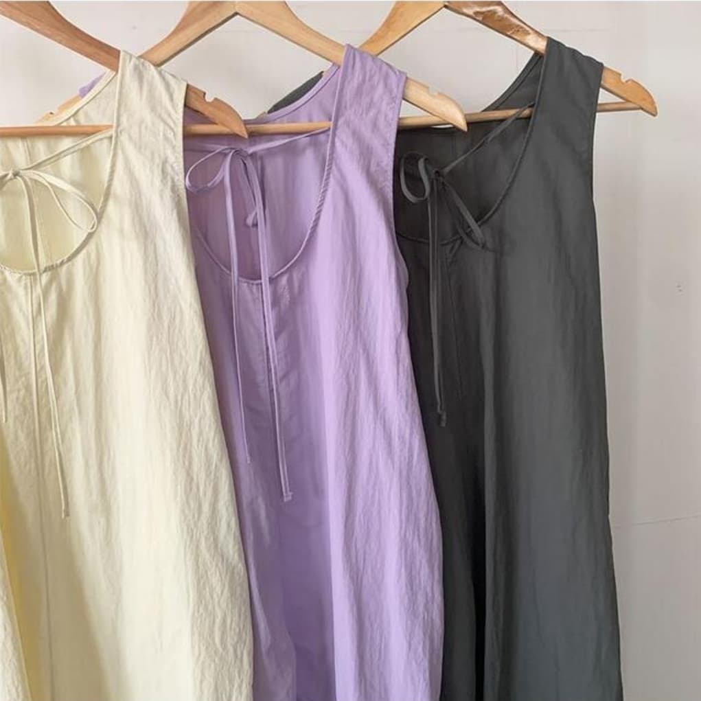 Rustling sleeveless dress - 이미지 10