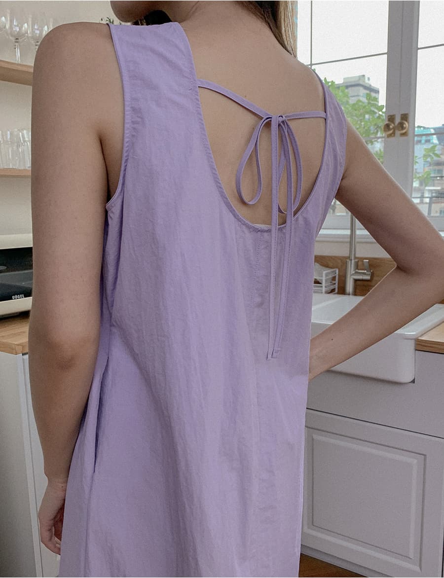 Rustling sleeveless dress - 이미지 3