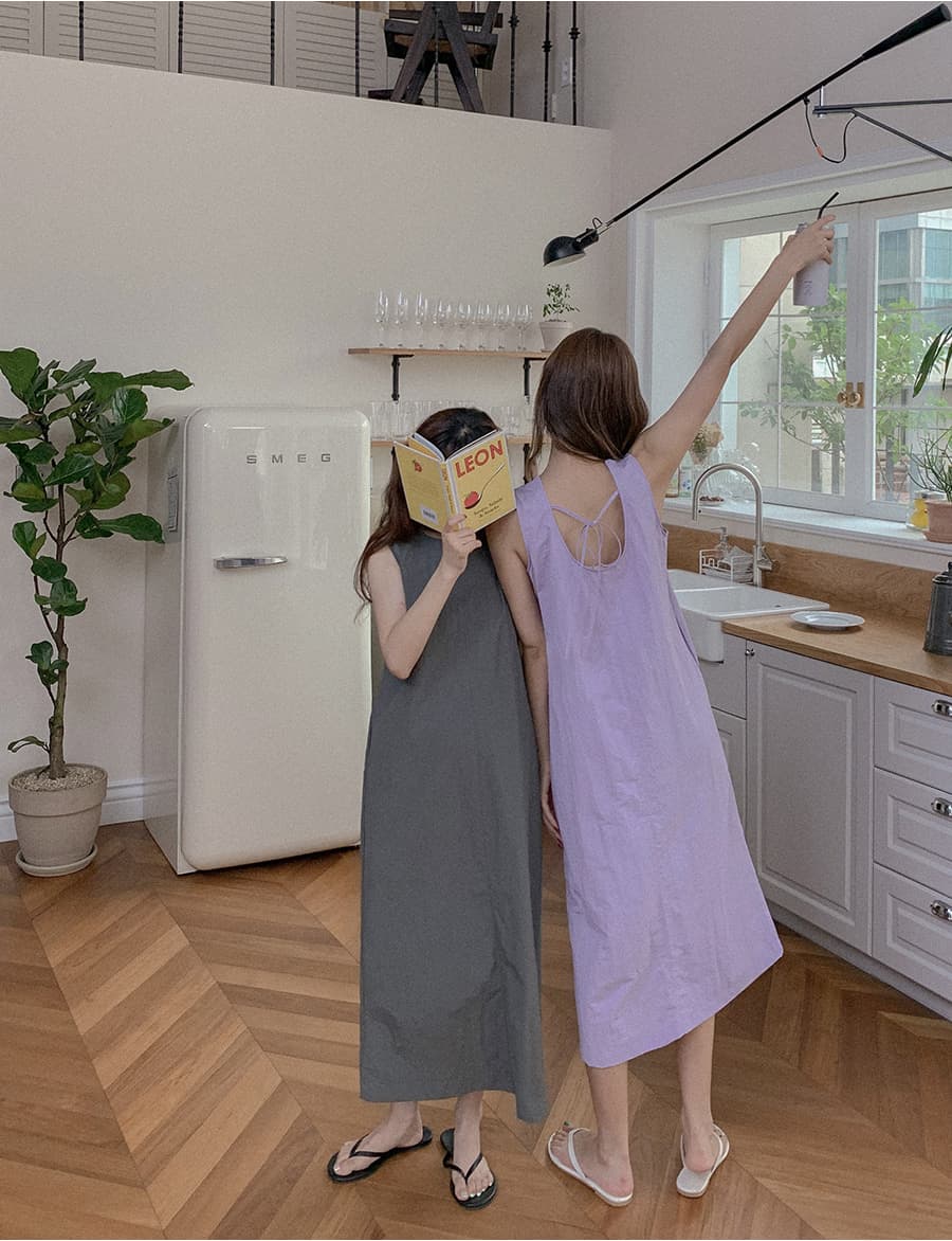 Rustling sleeveless dress - 이미지 4