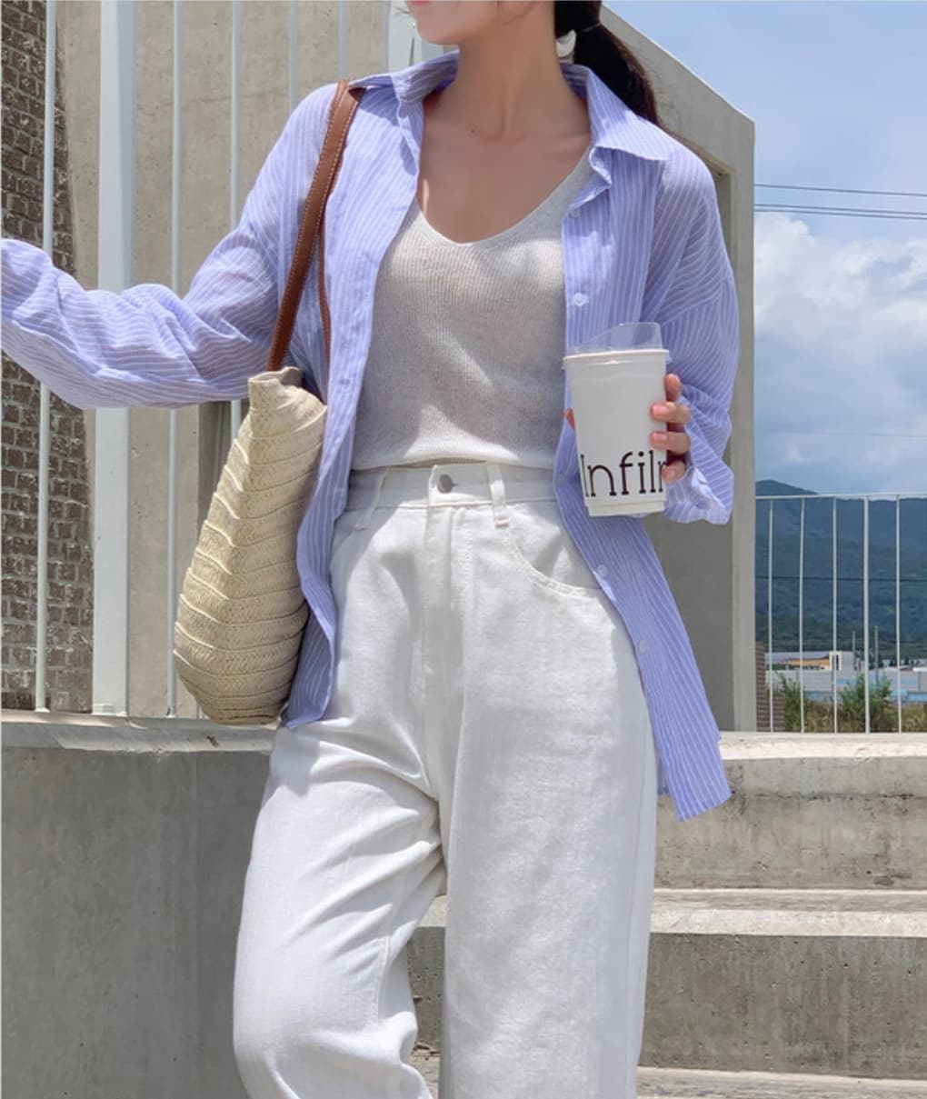 Ella Summer Stripe Shirt - 이미지 2