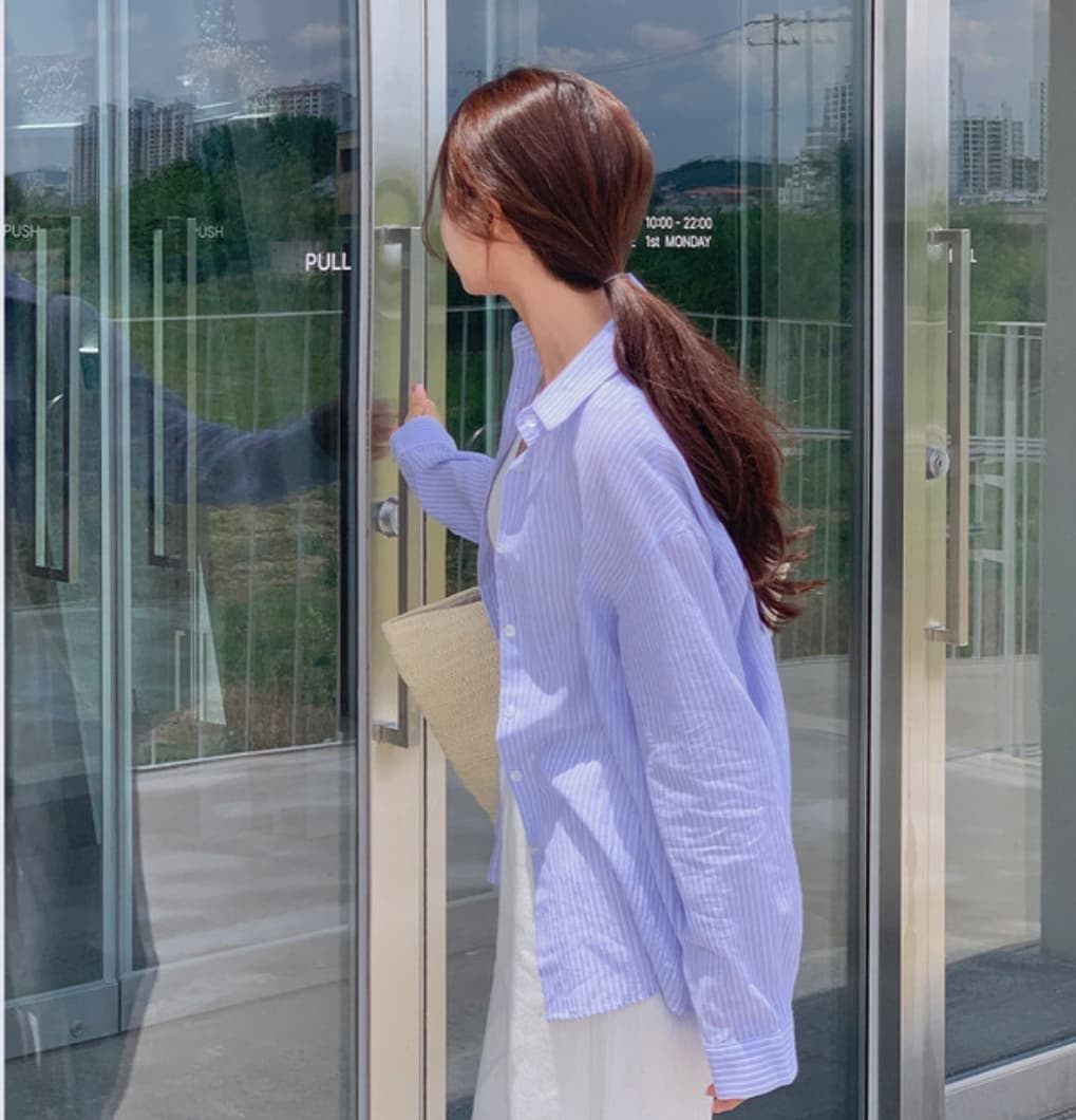 Ella Summer Stripe Shirt - 이미지 7