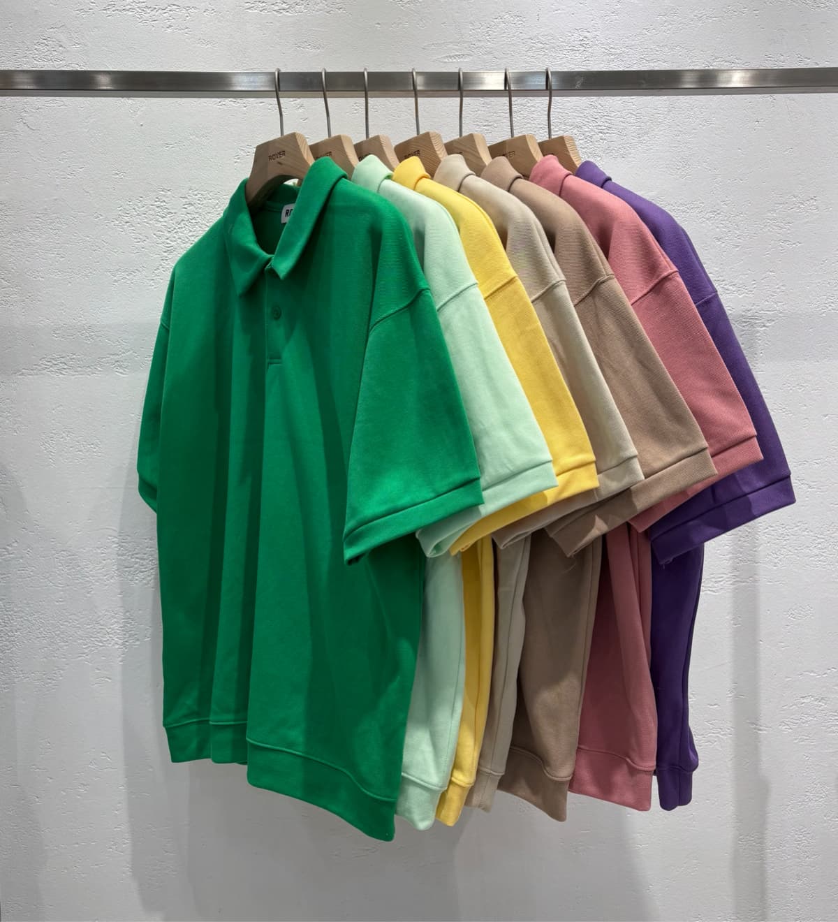 14-Color PK Over Collar Short Sleeve Tee - 이미지 1