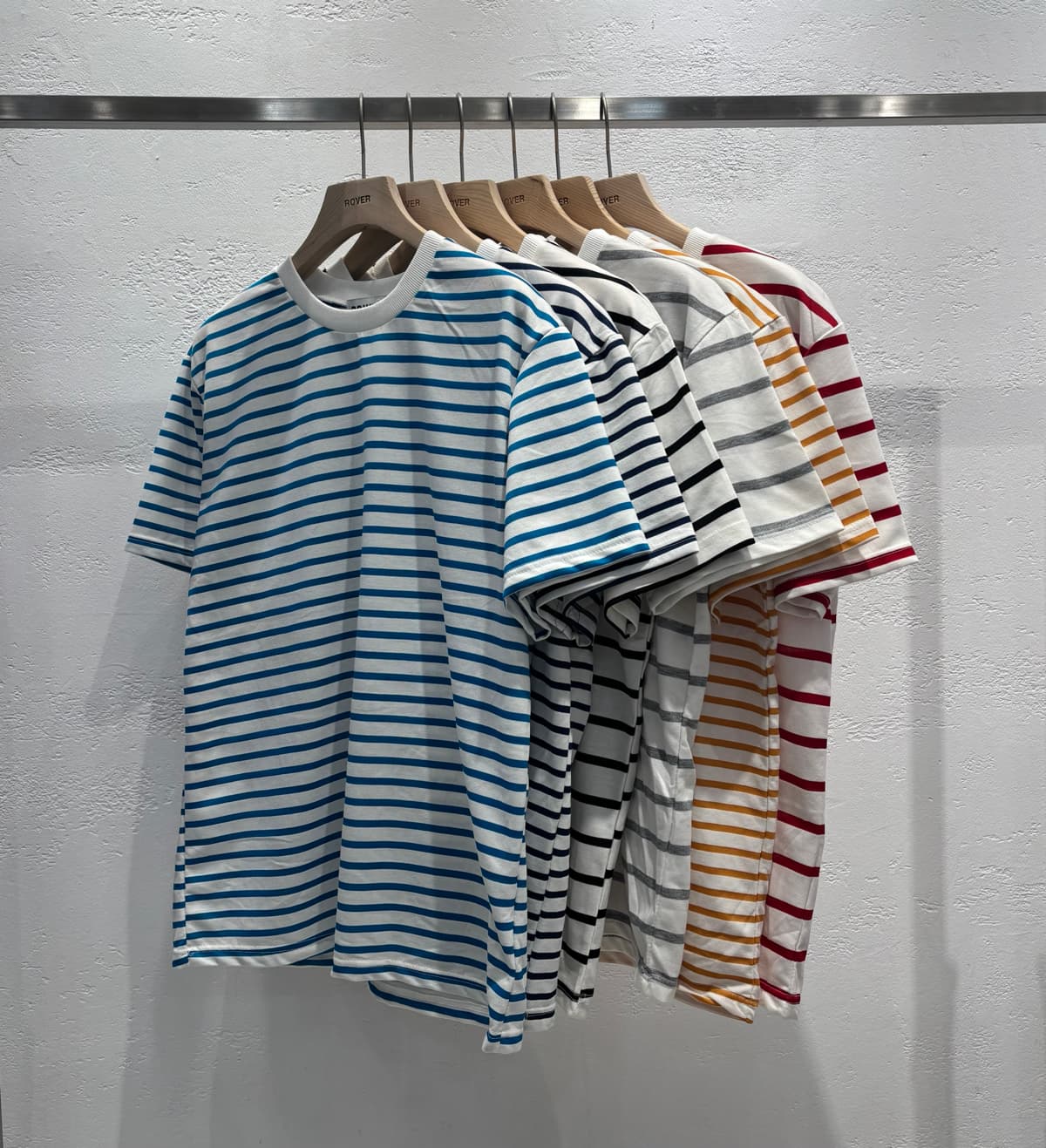 Striped oversized short-sleeve tee - 이미지 2