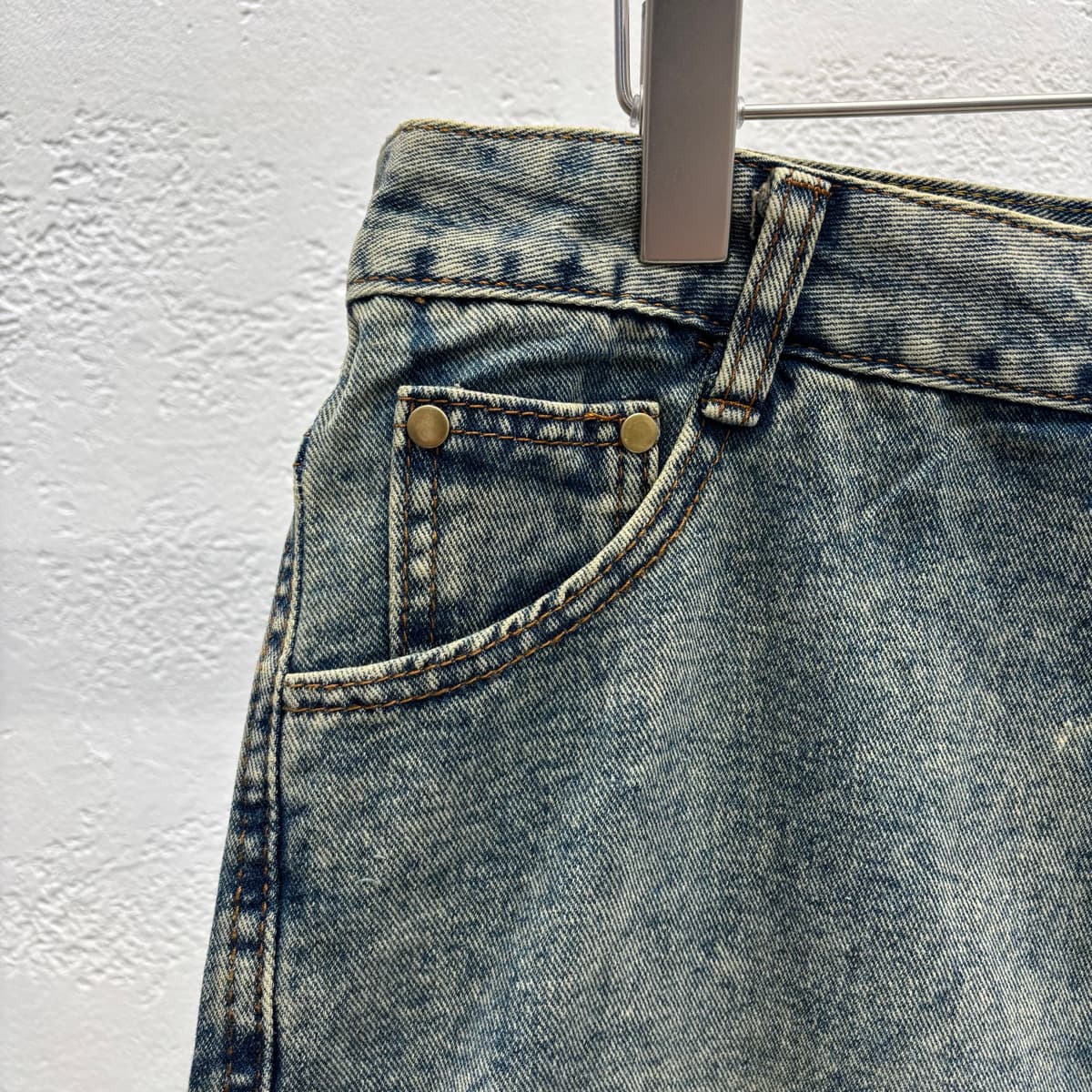 Layered Camo Denim Bermuda Pants - 이미지 6