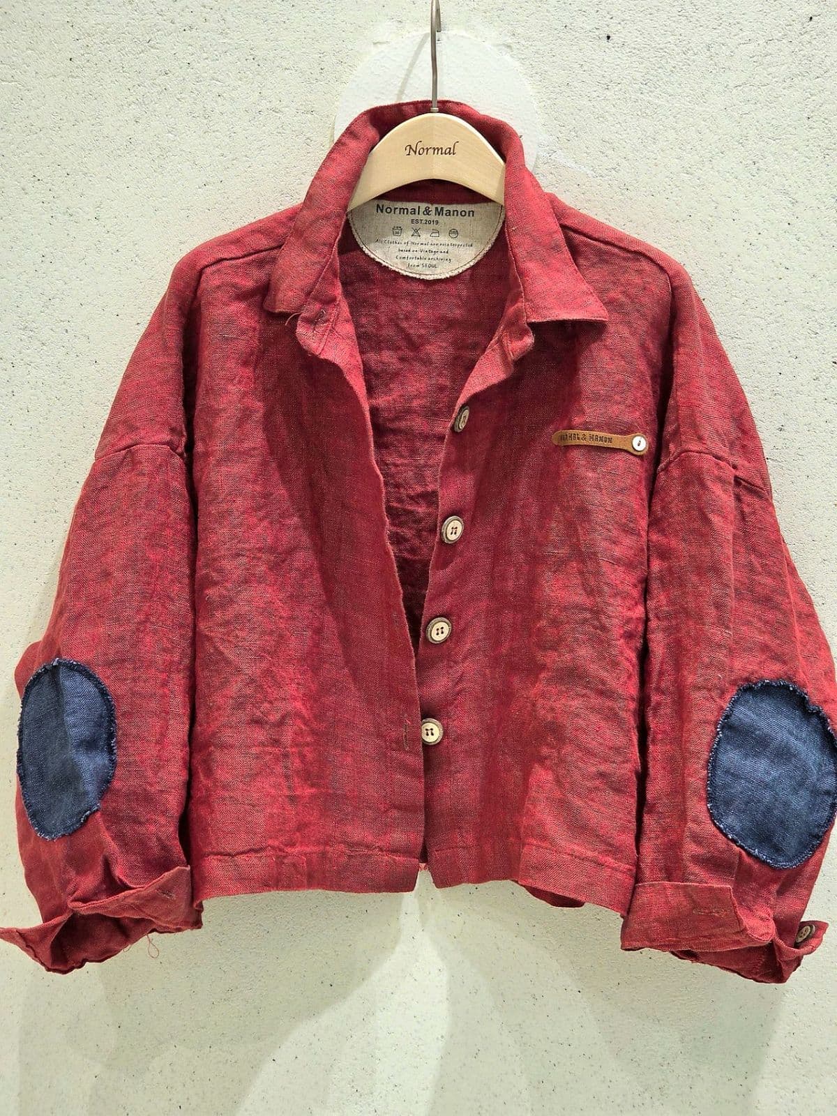 26SS New Arrival) Heather Linen Butt Jacket, Fits Size 77, Linen Jacket, Summer Jacket - 이미지 3