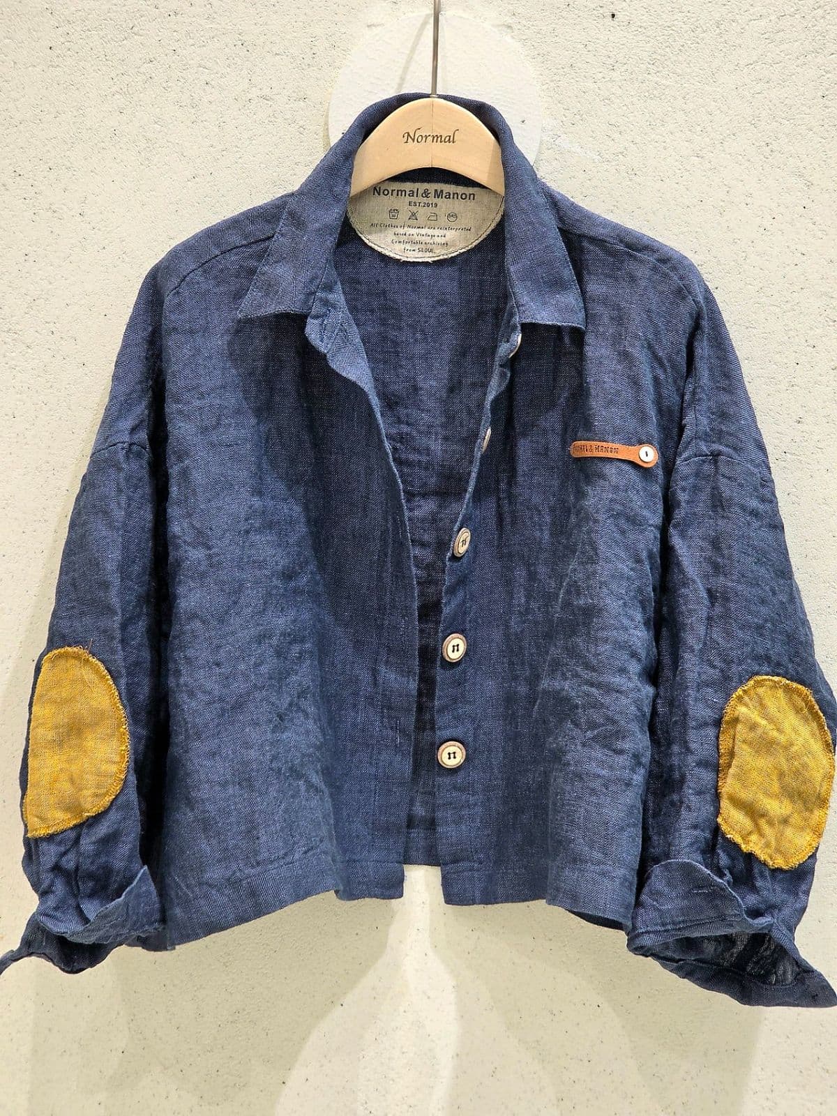 26SS New Arrival) Heather Linen Butt Jacket, Fits Size 77, Linen Jacket, Summer Jacket - 이미지 9
