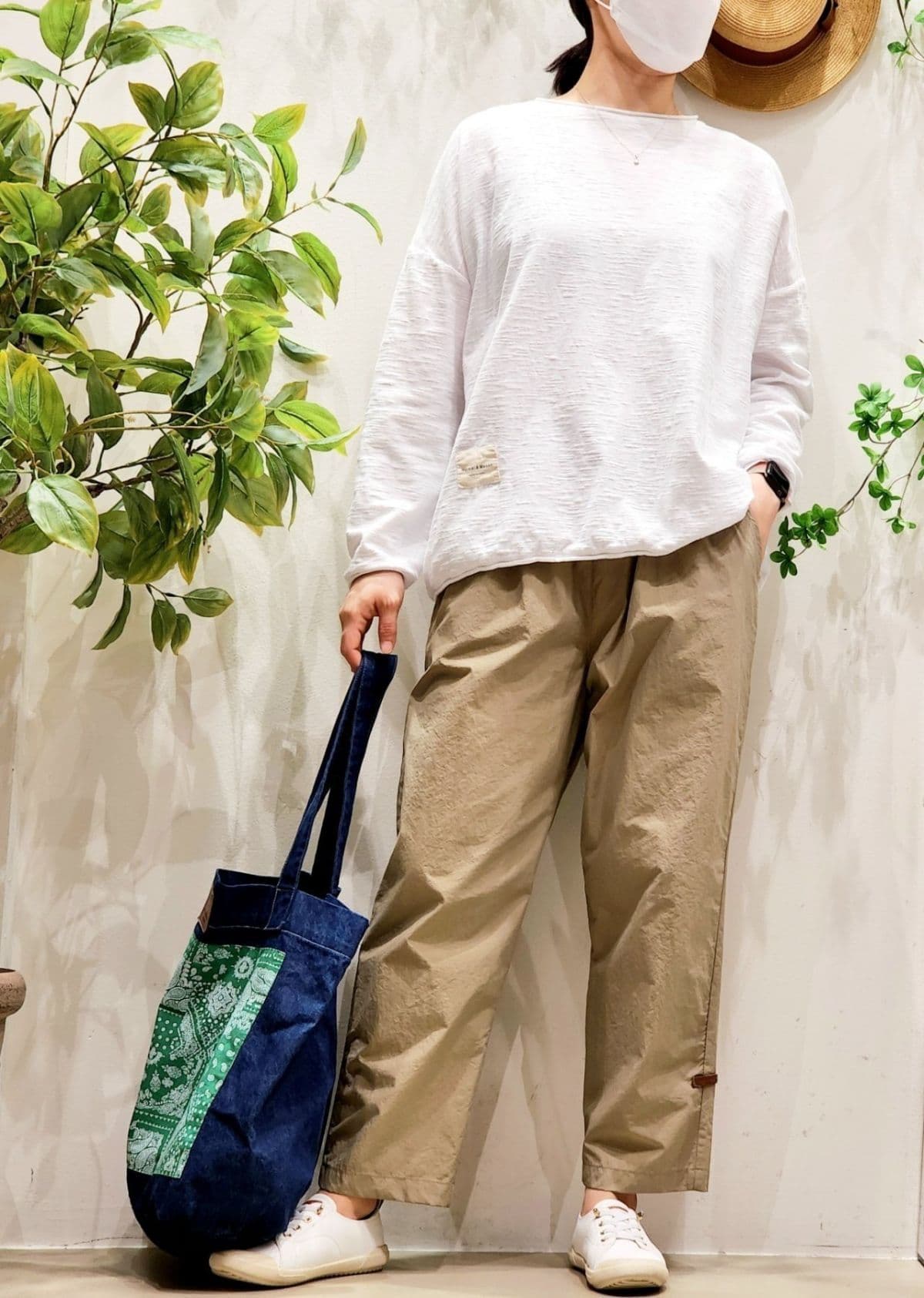 26SS) Summer Cool Vintage Pants Free Size (Spanish: 66.5) Washed (Washed) Crispy Summer Pants Elastic Waist Pants - 이미지 8