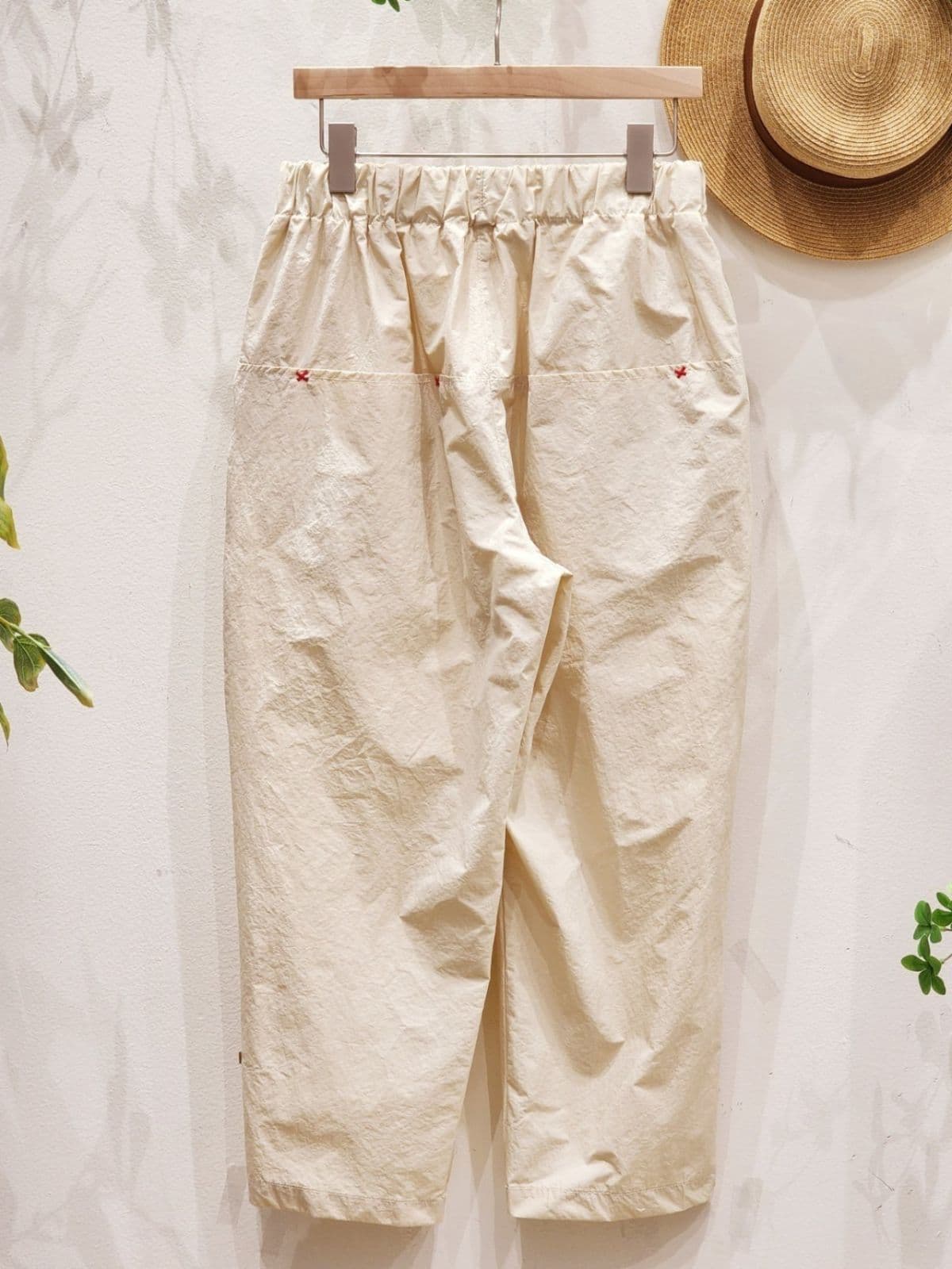 26SS) Summer Cool Vintage Pants Free Size (Spanish: 66.5) Washed (Washed) Crispy Summer Pants Elastic Waist Pants - 이미지 17